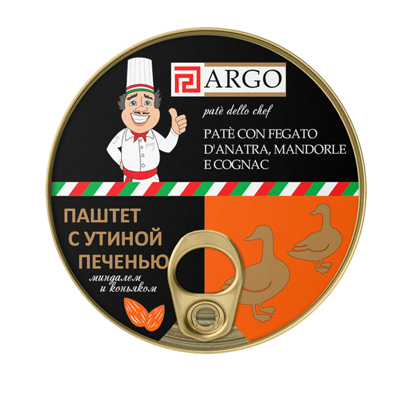 Паштет с утиной печенью миндалем и коньяком Pate’ dello chef