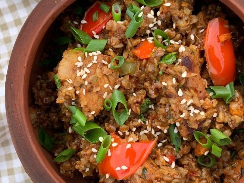 Горячее блюдо с овощами