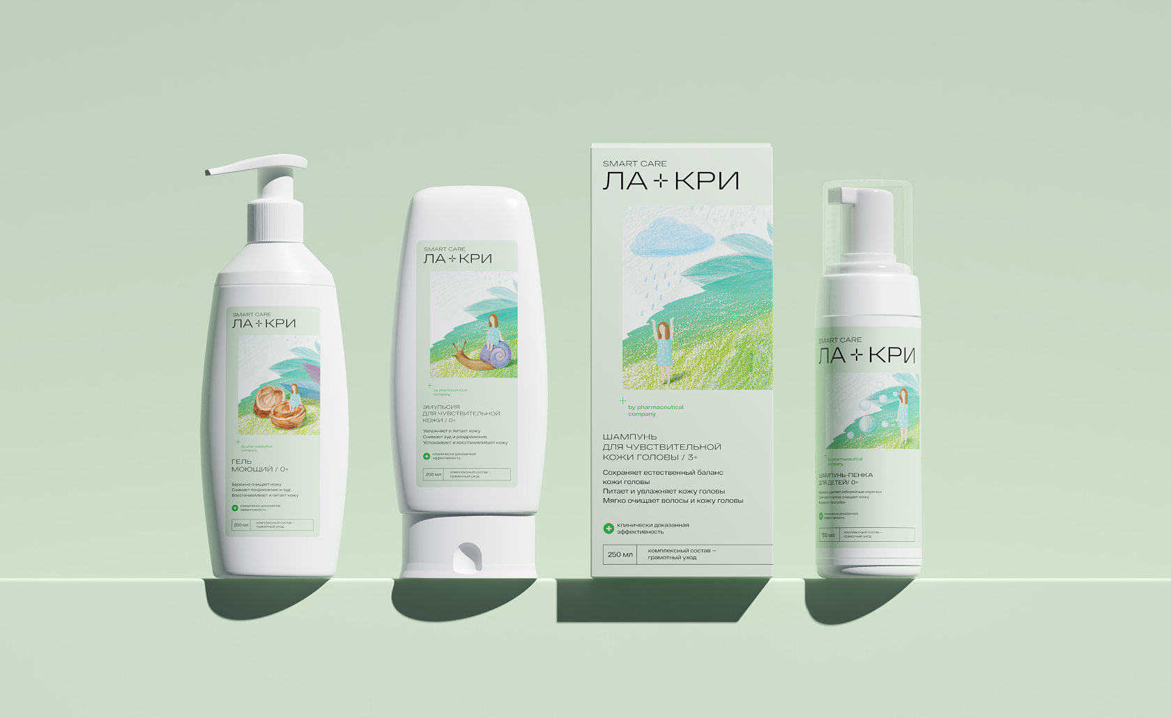 Ребрендинг детской косметики Ла-Кри | Кейс OTVETDESIGN