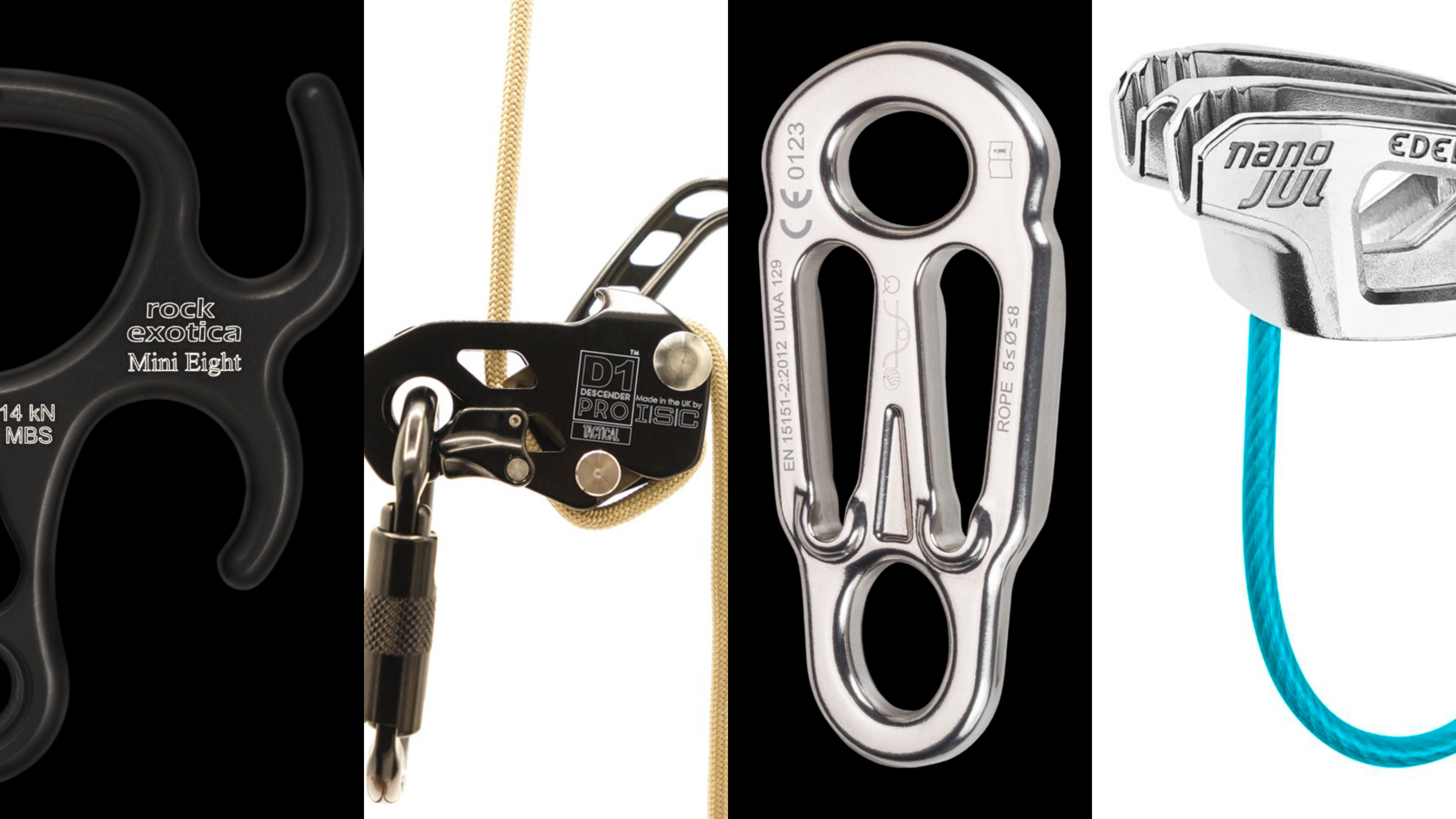 Descenders for skinny ropes