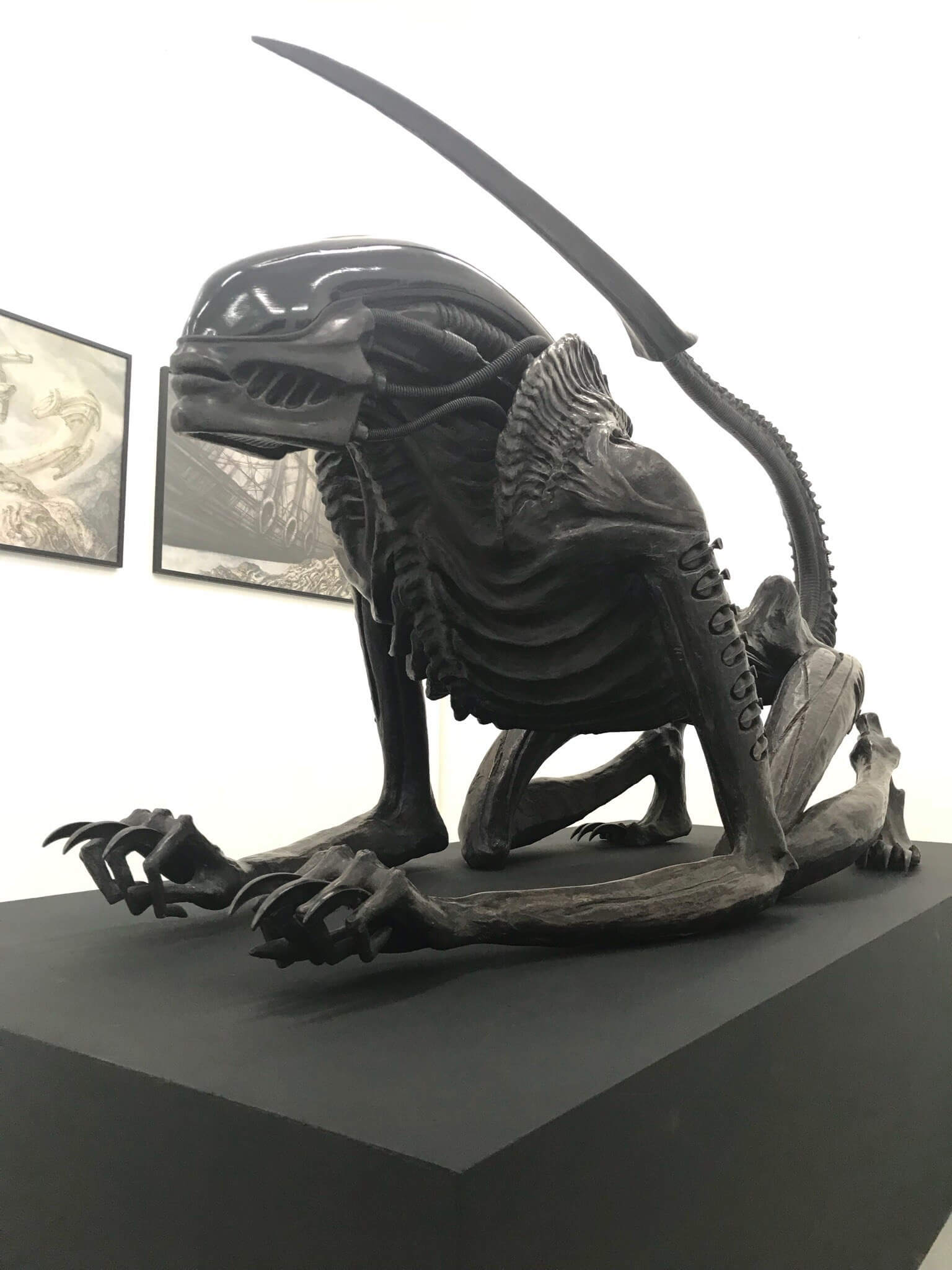 HR Giger biomechanical sculpture at Gruyères Museum