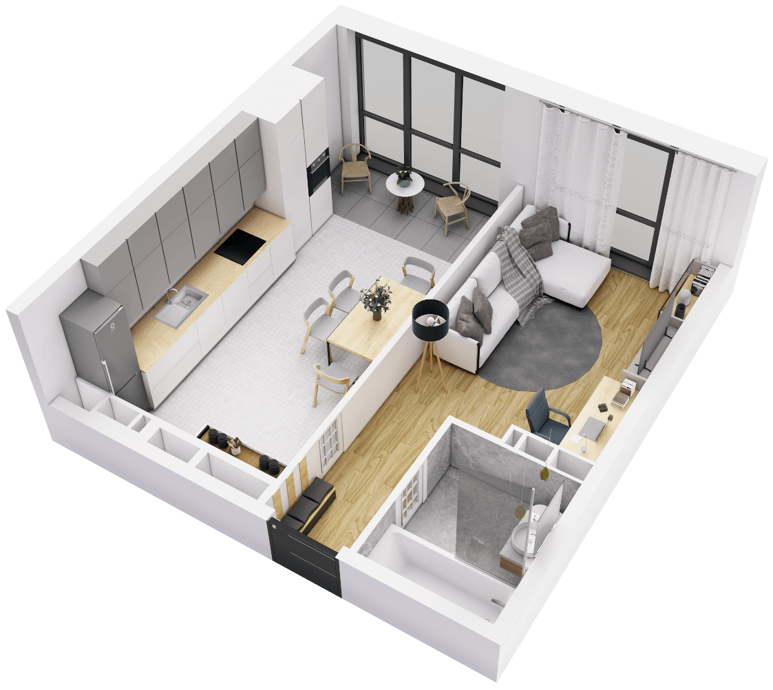 1-комнатная