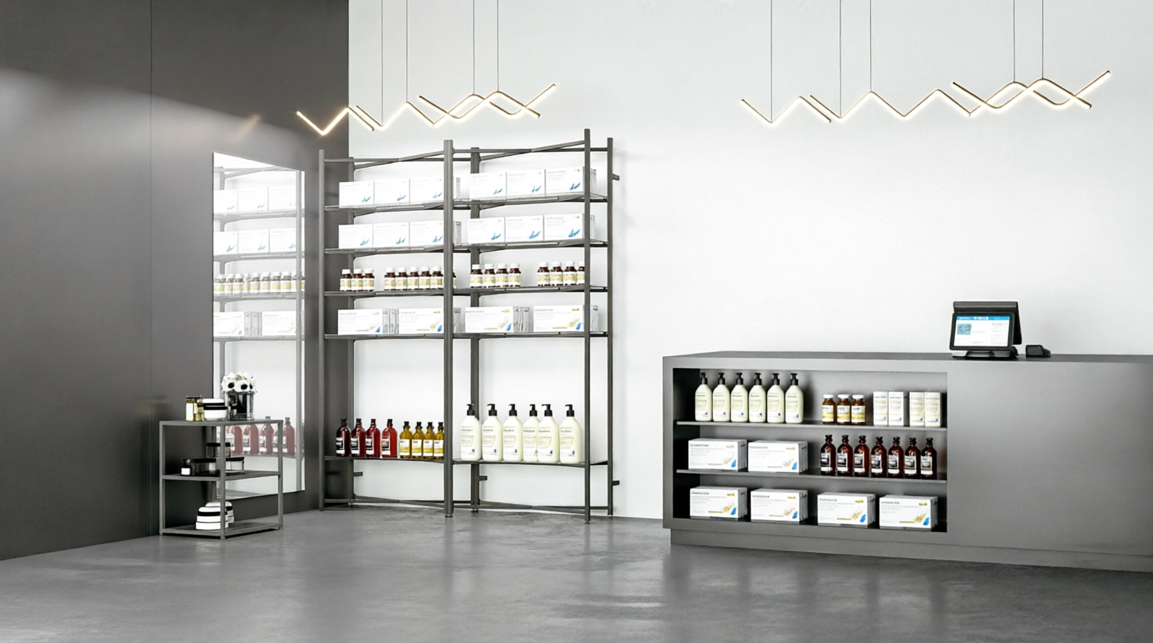 Металлическая мебель для аптек с порошковой покраской от LS‑STYLE