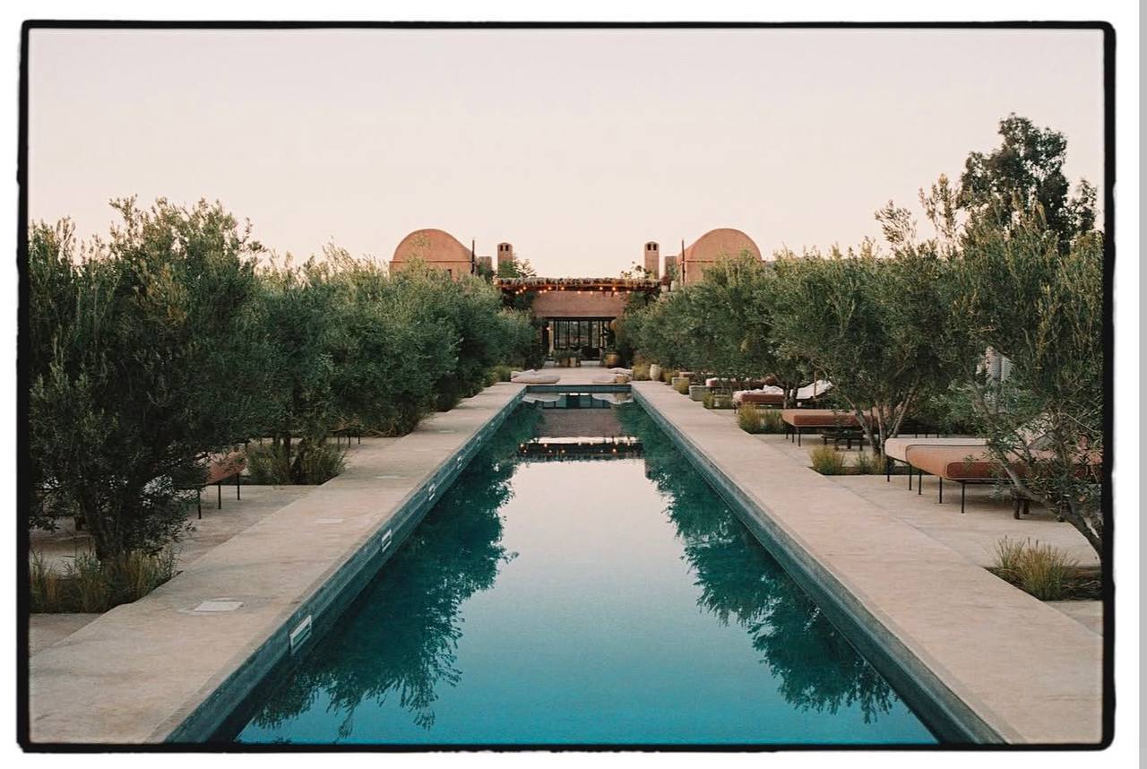 Сад с кактусами и здания Farasha Farmhouse