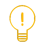 Лампочка желтого цвета как ассоциация сделанного выбора