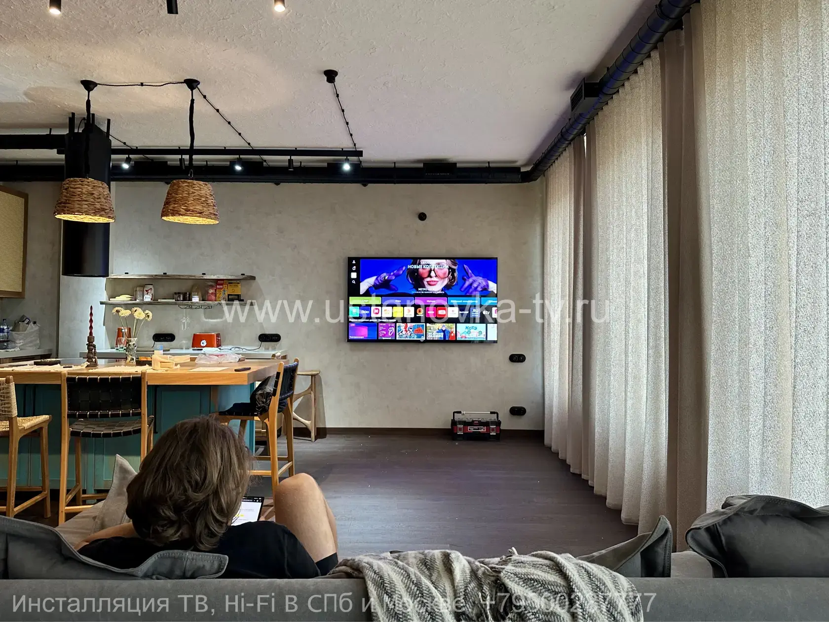 Монтаж телевизора LG OLED G5 77 на стену