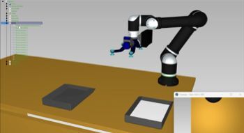 Симуляция роботизированной ячейки с коботом в RoboDK