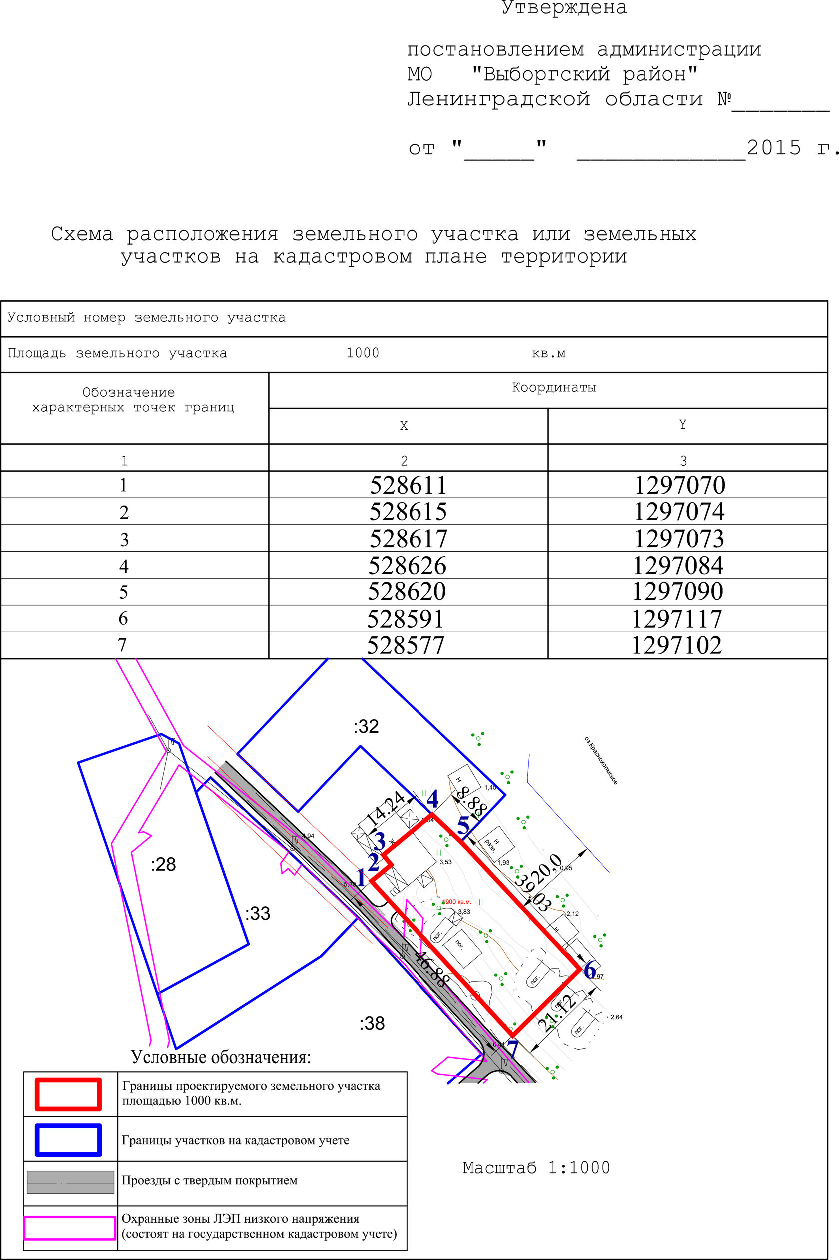 Схема расположения на кадастровом плане