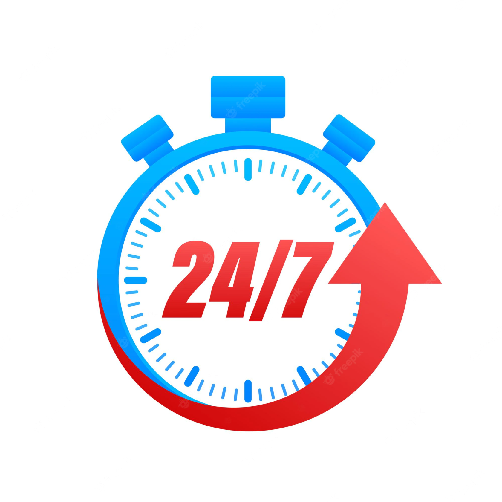 7 service. Концепция 24/7 в картинах.