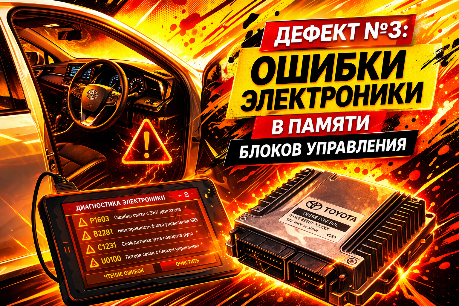 Дефект №3: Ошибки электроники в памяти блоков управления