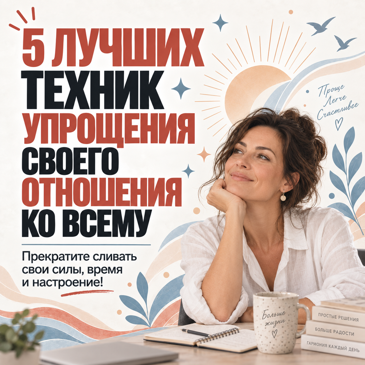 PDF-бонус 5 лучших Техник Упрощения своего отношения ко всему