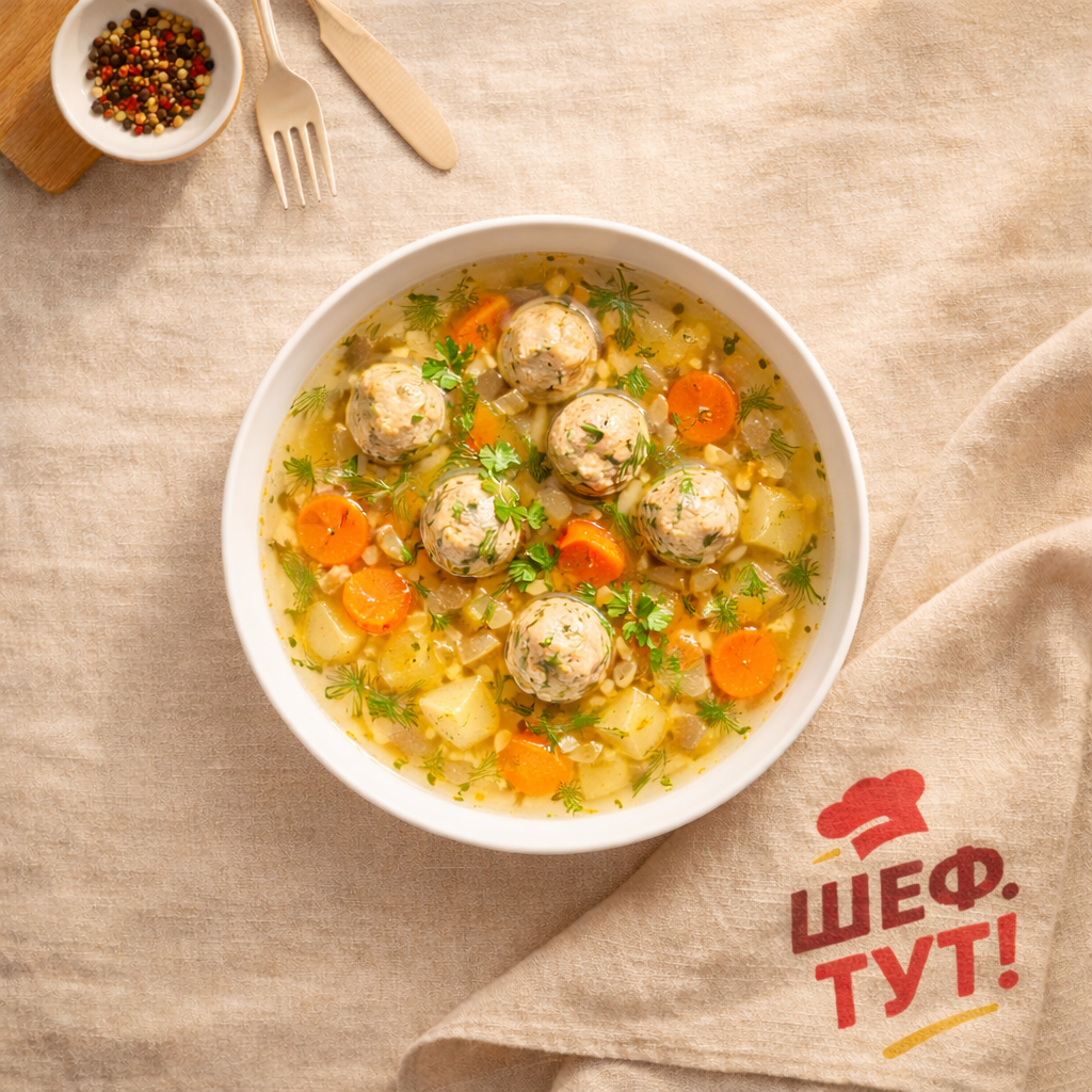 Картофельный суп с фрикадельками