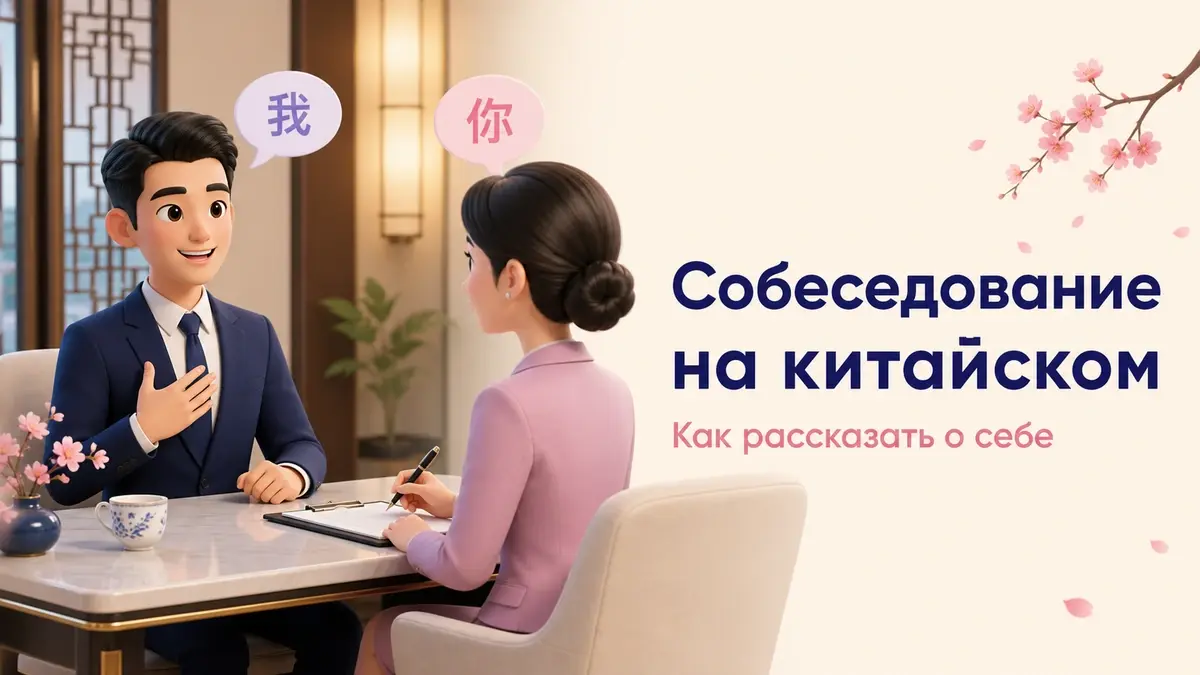 Иллюстрация к статье: Собеседование на китайском: как рассказать о себе и опыте работы