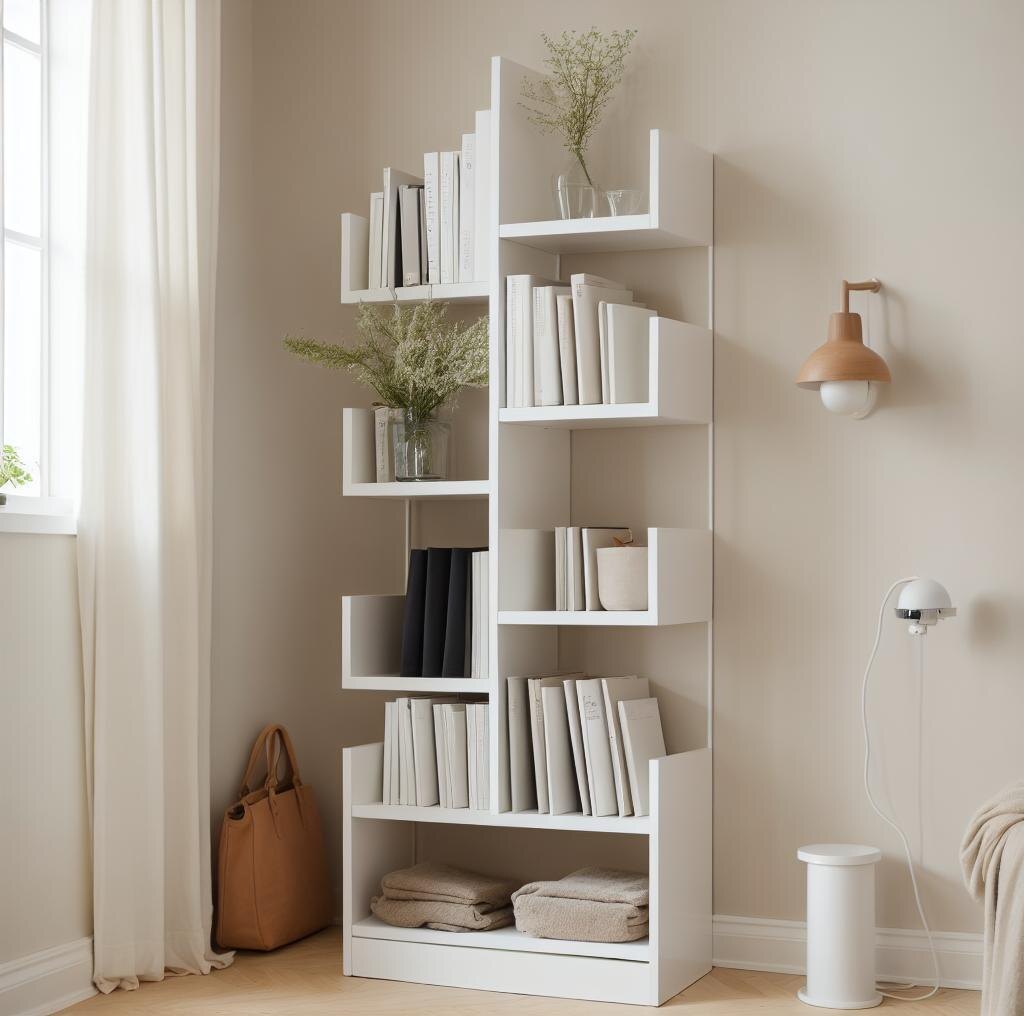 Книжные полки в гостиной