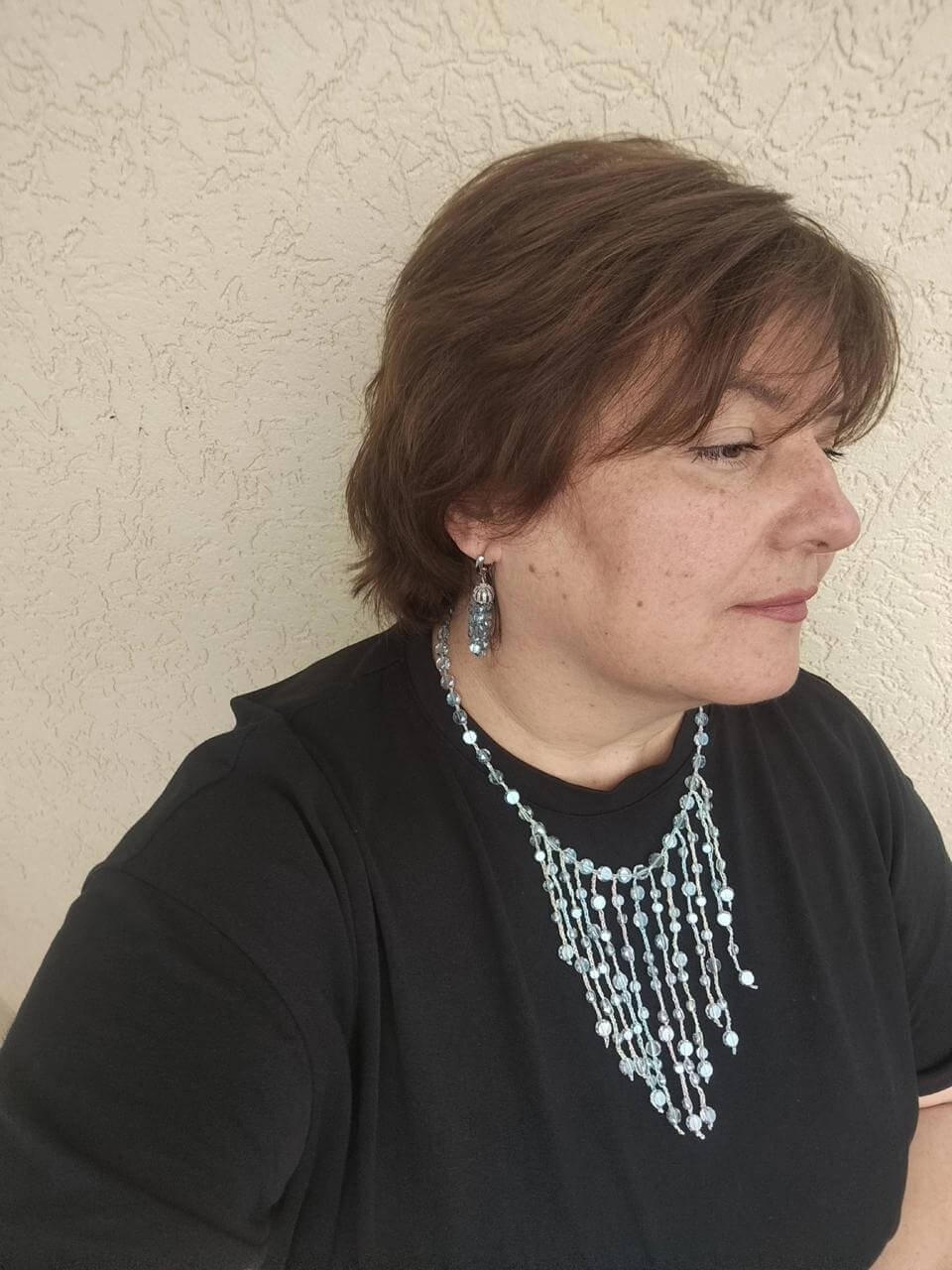 Работа ученицы – колье «Воздушный водопад»