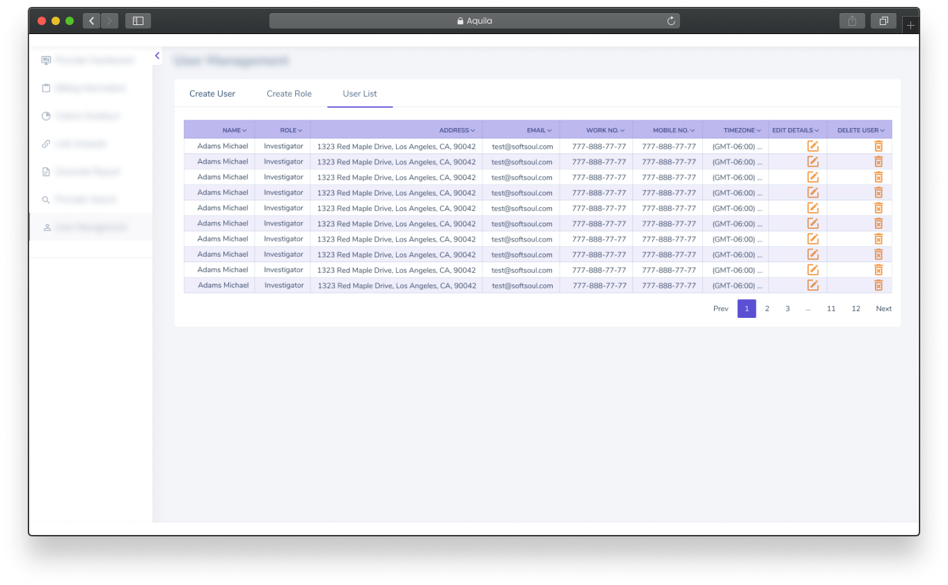 UX/UI registration page interface
