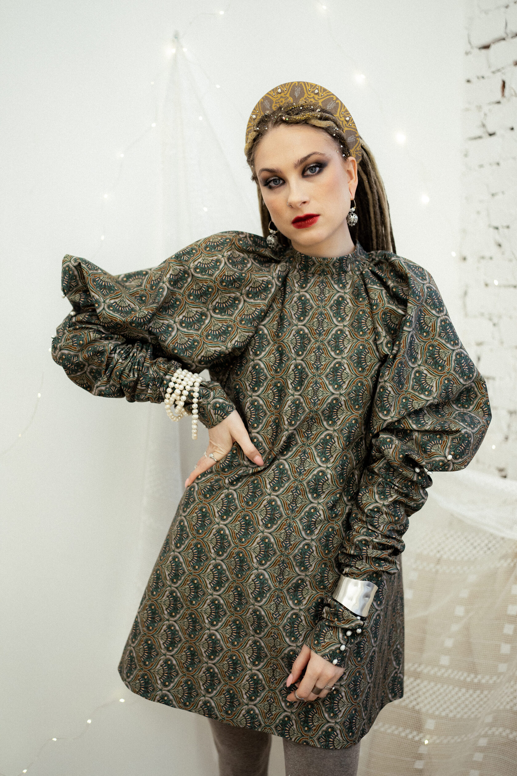 Платье "Жар-птица" короткое | Хлопок с принтом