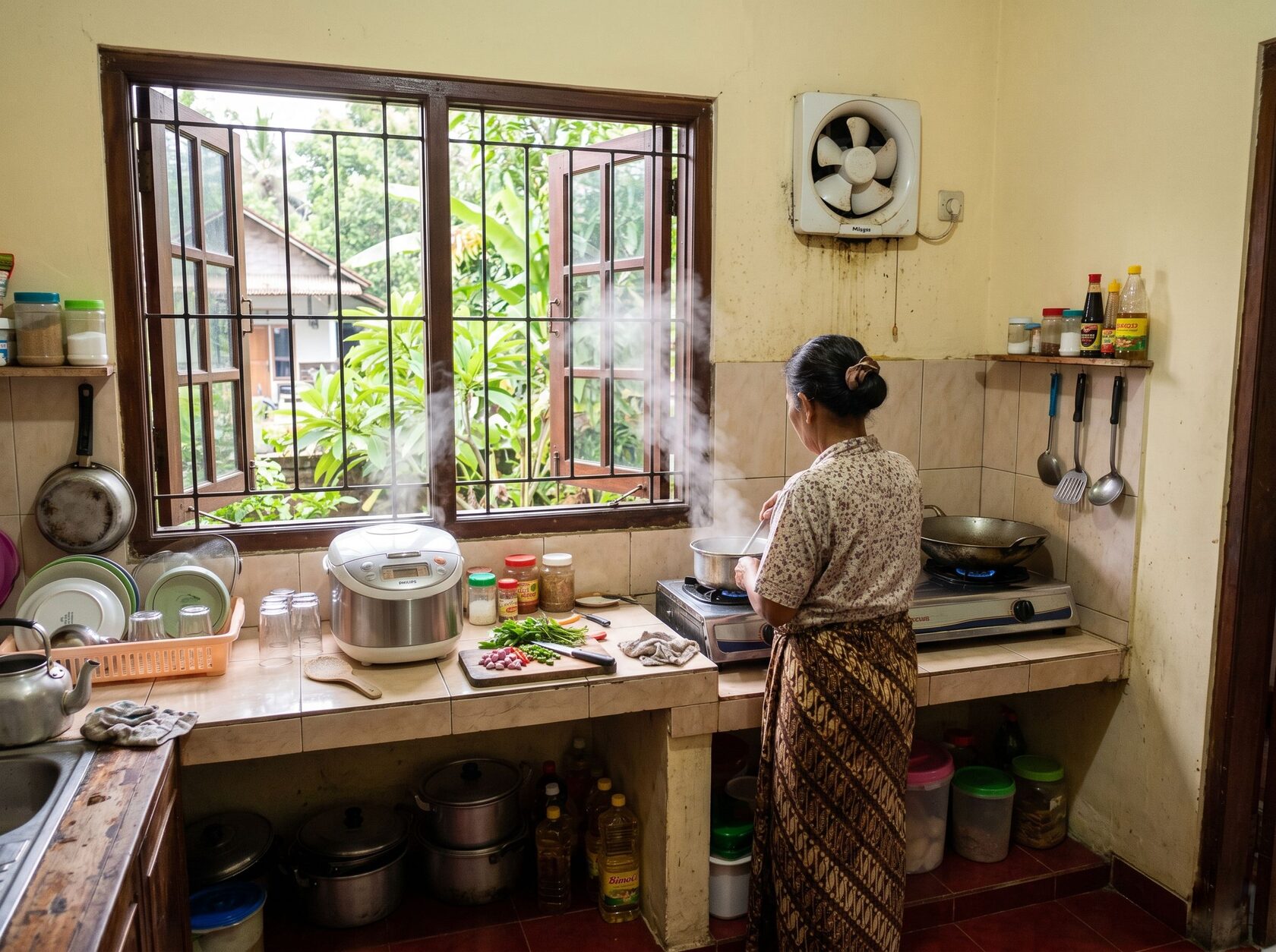 Ventilasi dapur agar rumah tidak gerah setelah memasak