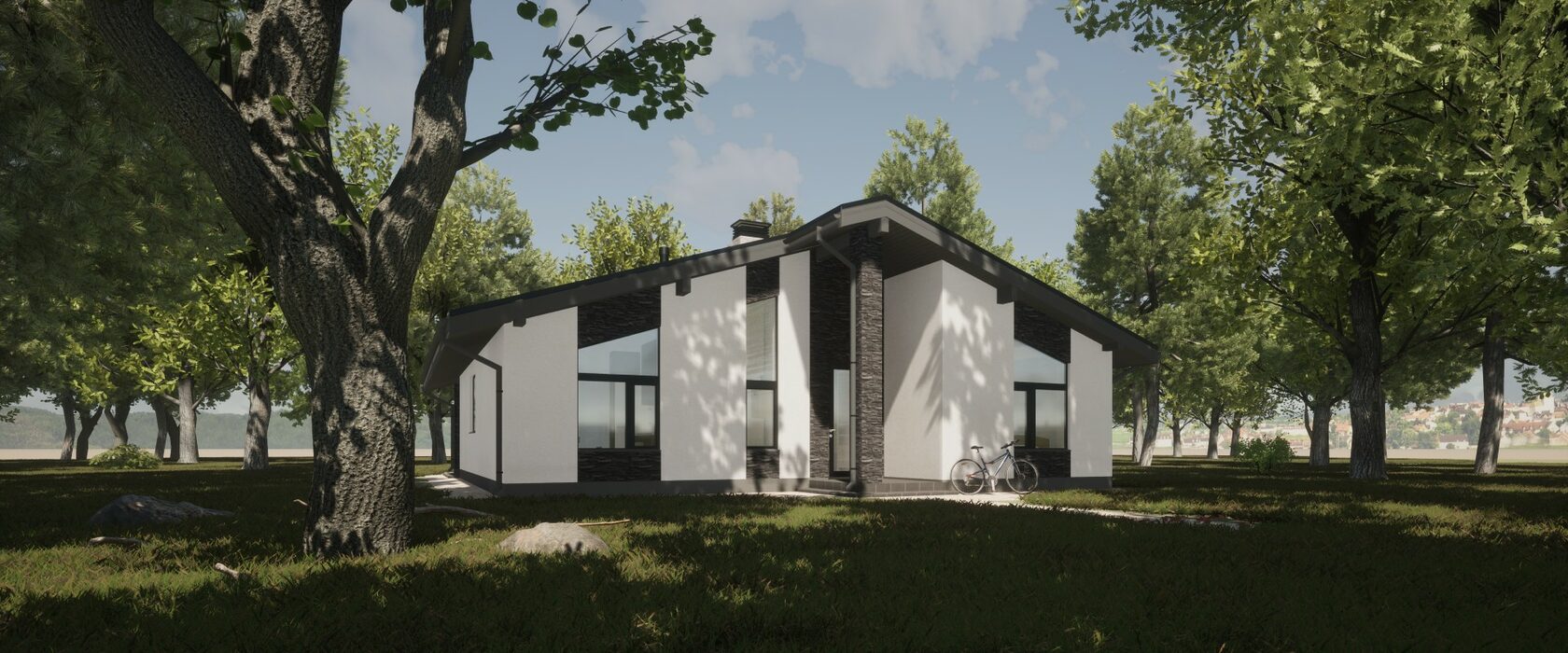 Дом Шале одноэтажный