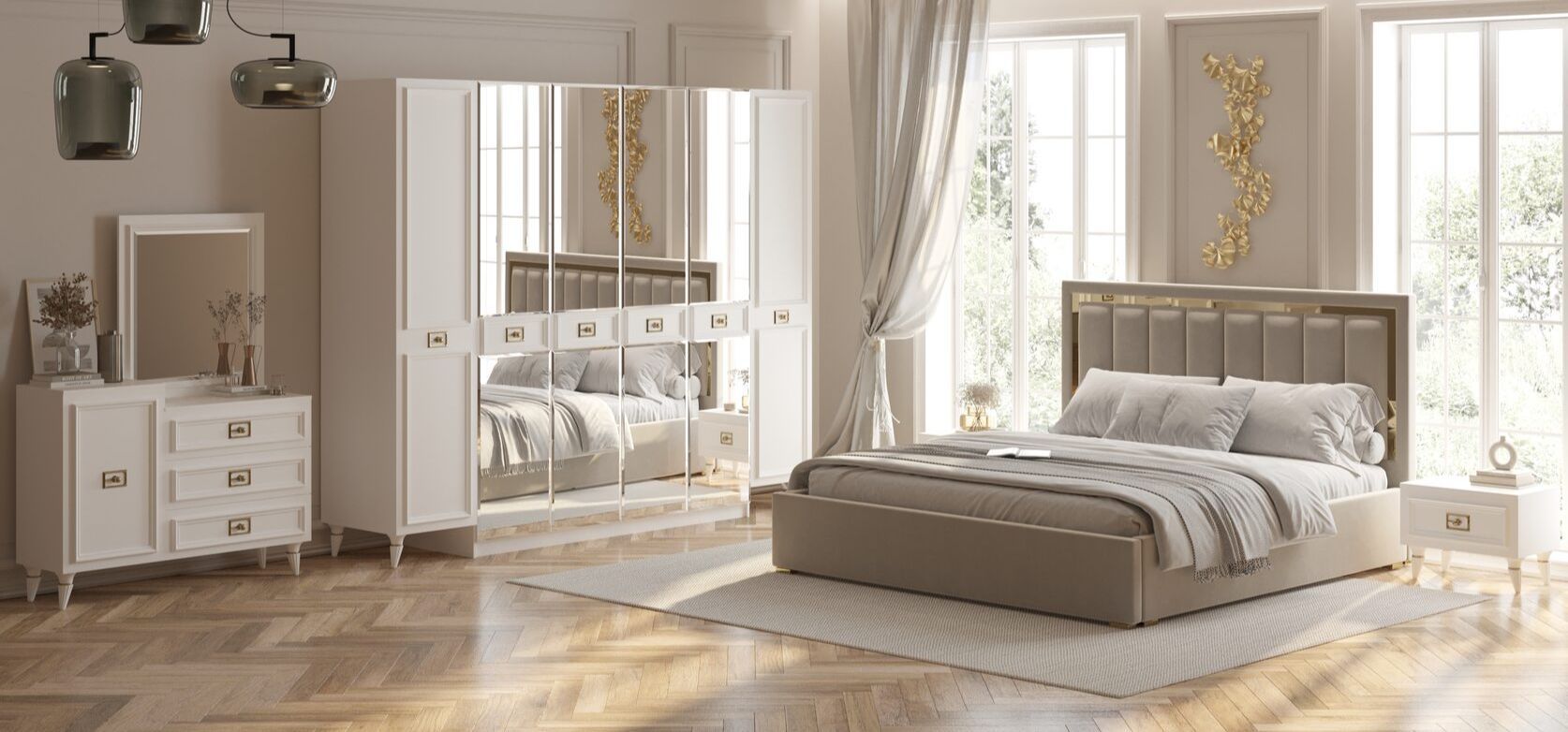 Спальня виктория размер кровати