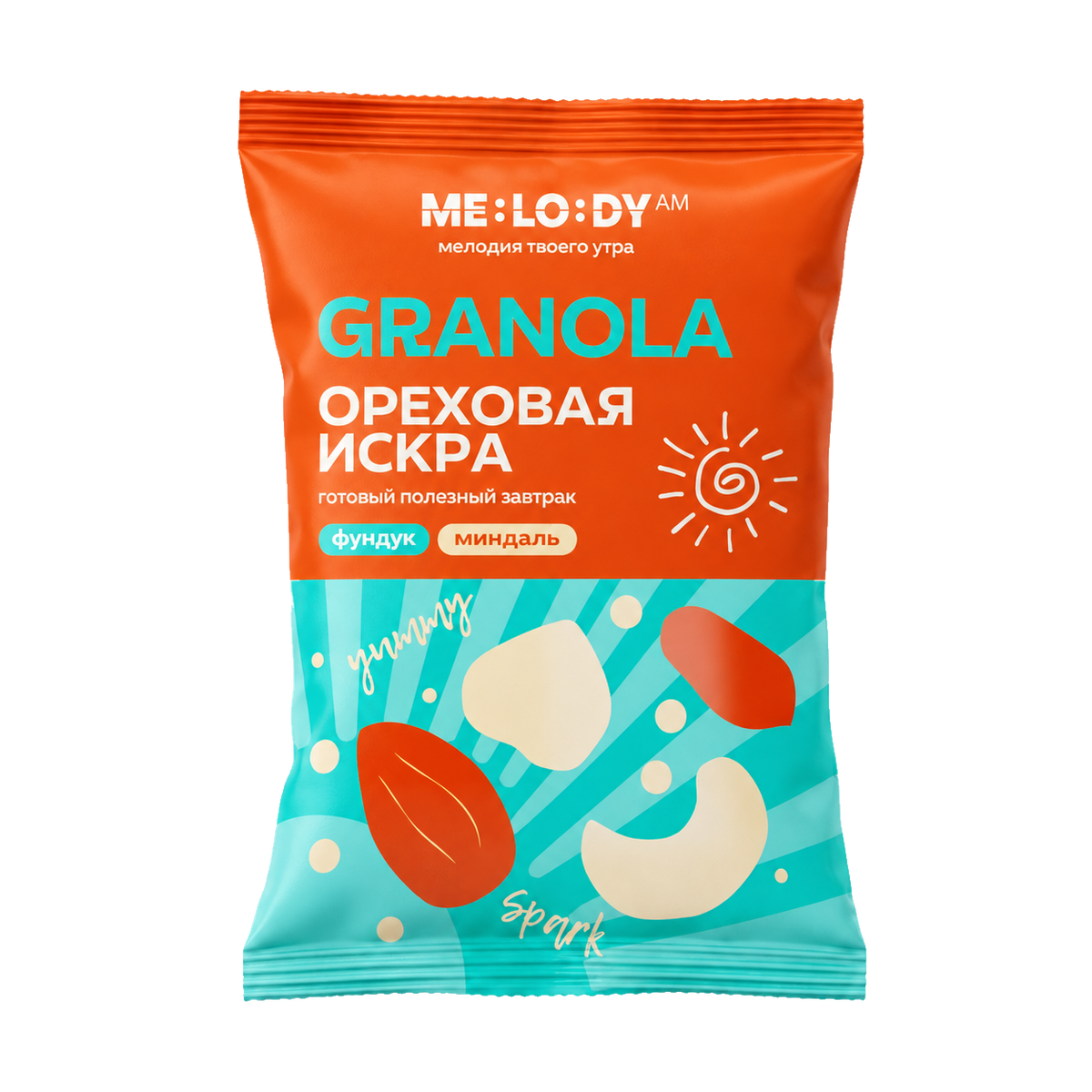 Мини-пакет гранолы ME:LO:DY SPARK 50 г — Ореховая искра