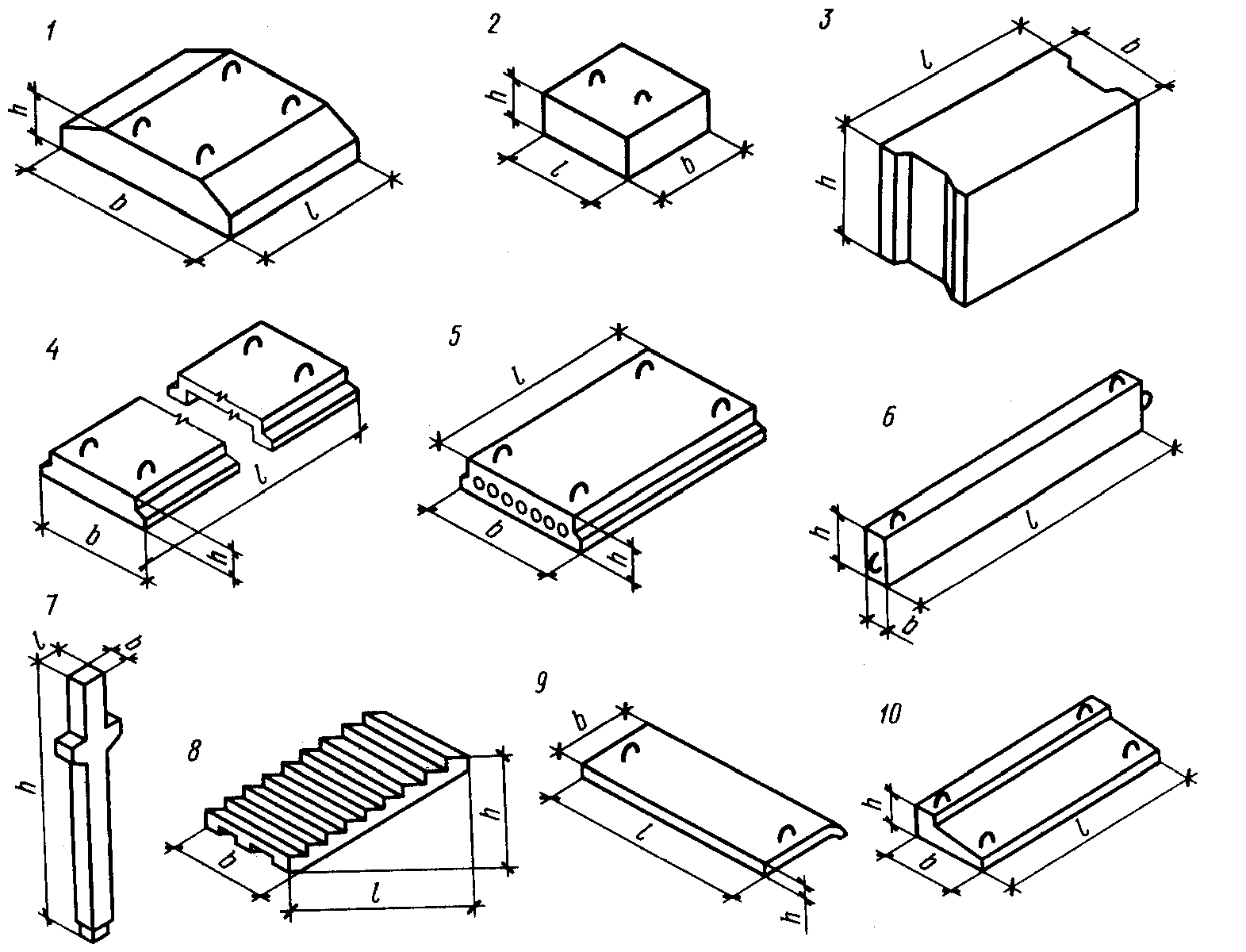 Элементы плиты. Типовые железобетонные изделия рисунок а.фундаментный блок. Железобетонные конструкции чертежи. Обозначение железобетонных изделий. Блок настил чертеж.