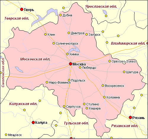 Карта ступино московской области