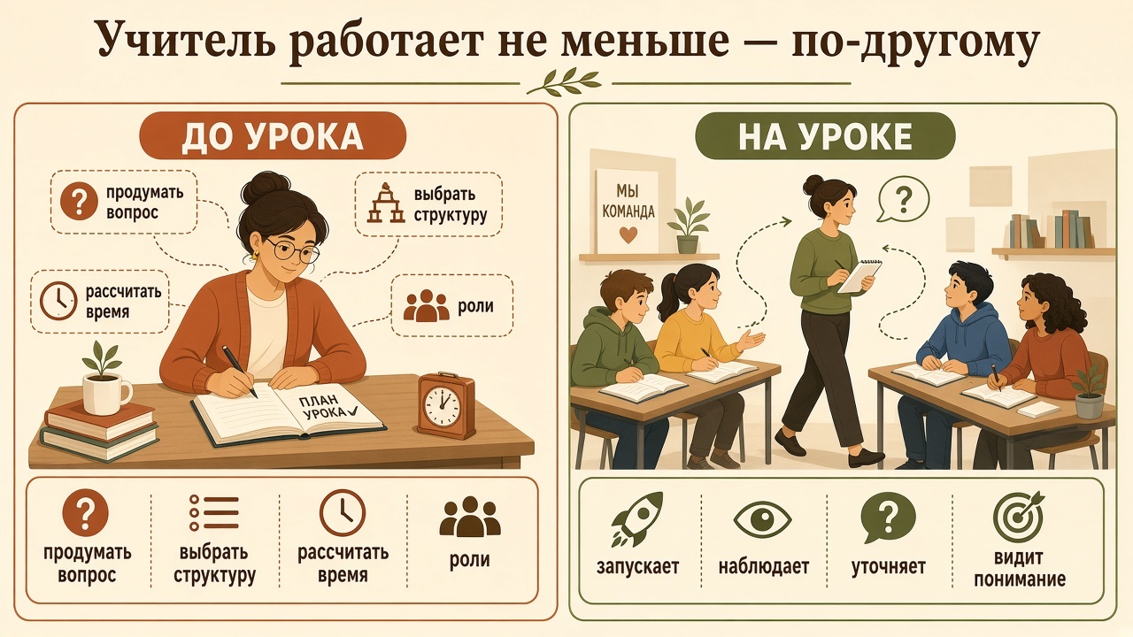 Учитель работает по-другому: подготовка и новая роль на уроке