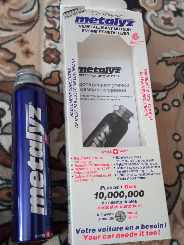 Lubrifilm Metalyz 6, motor oil additive.