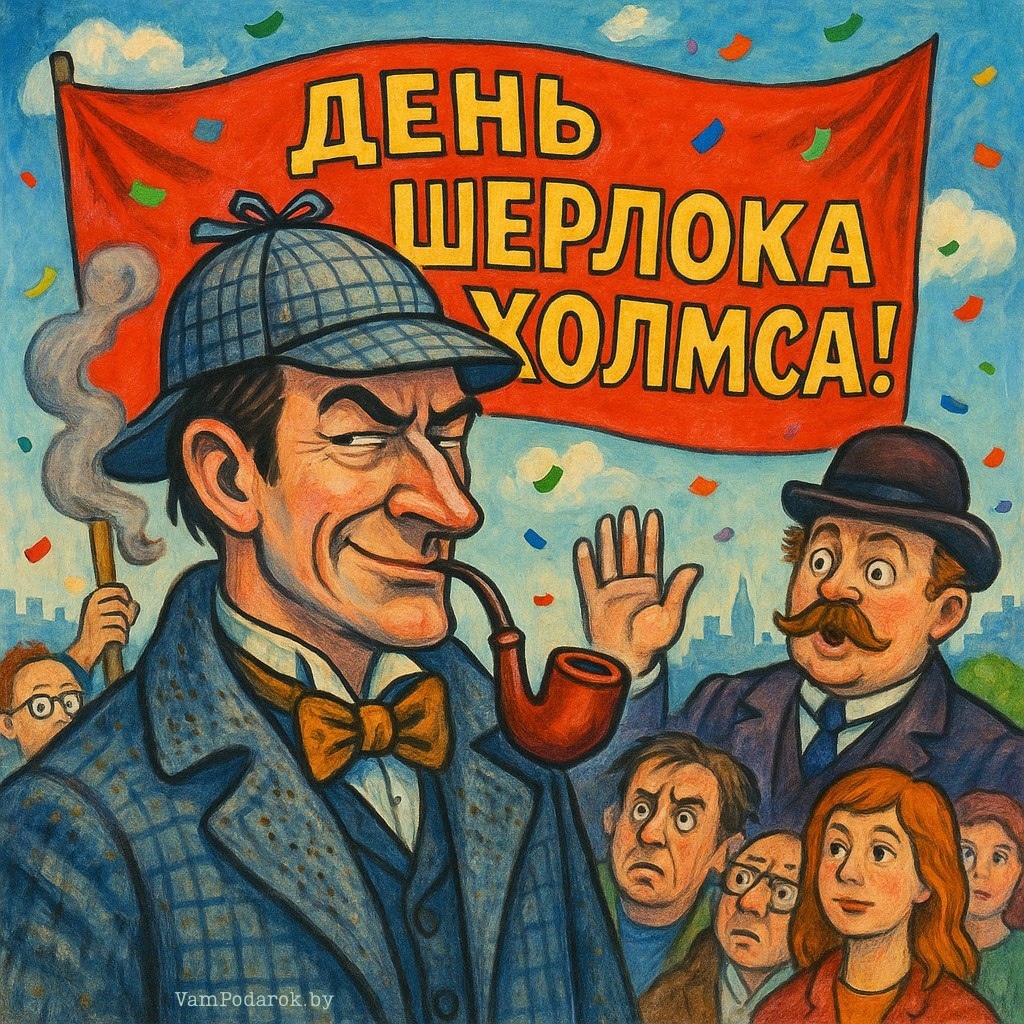 22 мая - День Шерлока Холмса - открытка