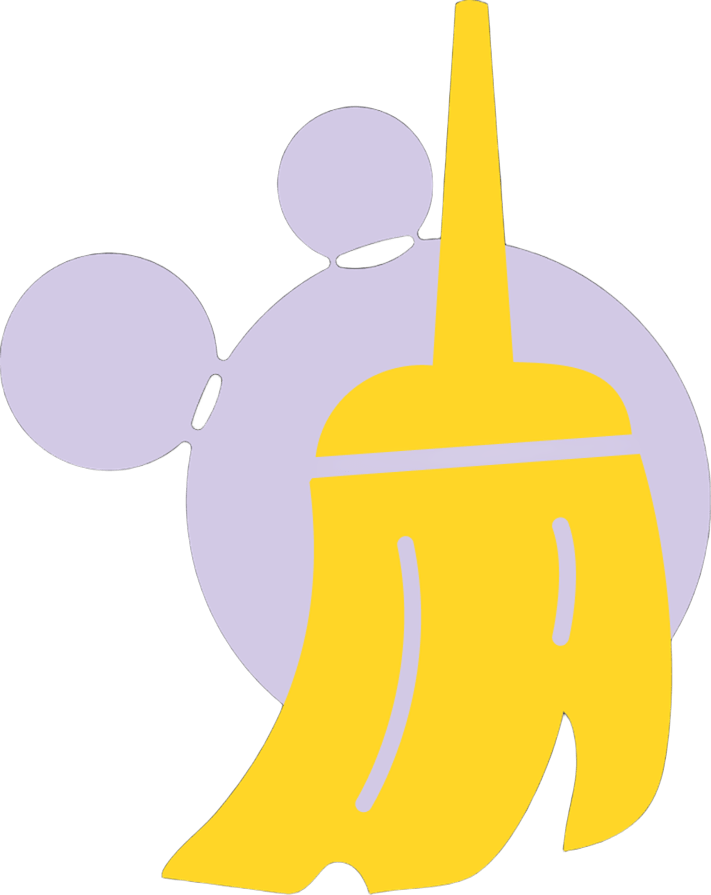 Стилизованная картинка метлы ярко-желтого цвета на фоне фиолетовых пузырей, выполненного в светло-сиреневом цвете. Этот дружелюбный образ символизирует чистоту и веселье, которые предлагает наша клининговая компания. Метла олицетворяет надежность и эффективность уборки. Идеально подходит для сайта клининговой компании, обозначая, что уборка может быть веселым и приятным процессом. Доверьте нам свою чистоту, и мы сделаем ваш дом уютным и свежим!