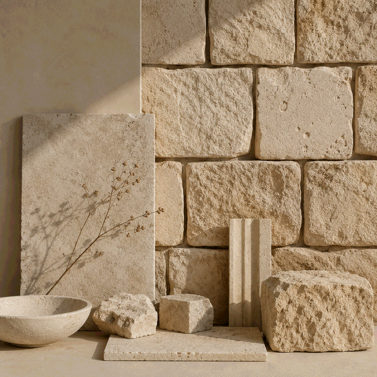 Travertine surface detail