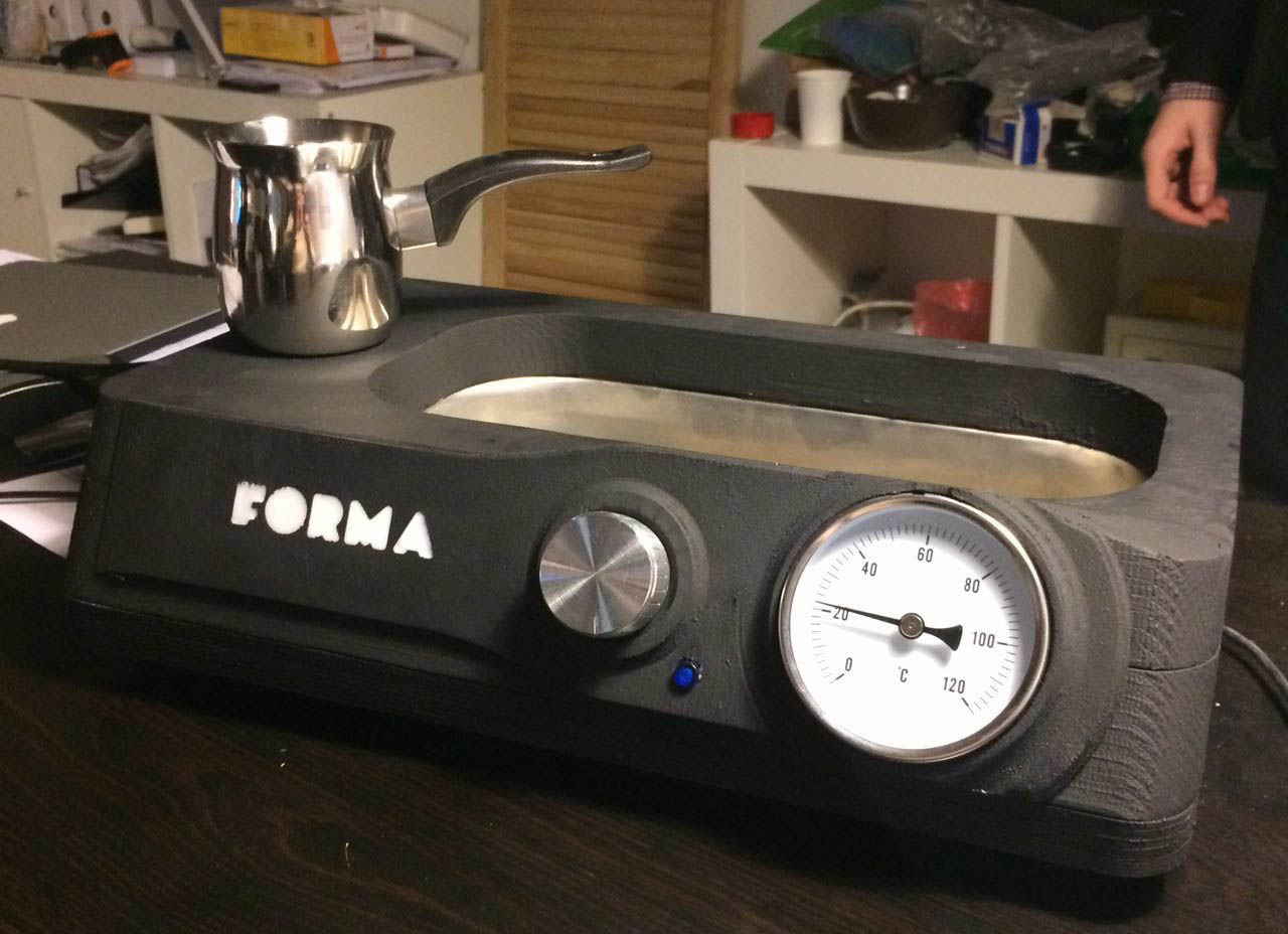 Кастомная кофеварка для приготовления кофе на песке с деревянным корпусом