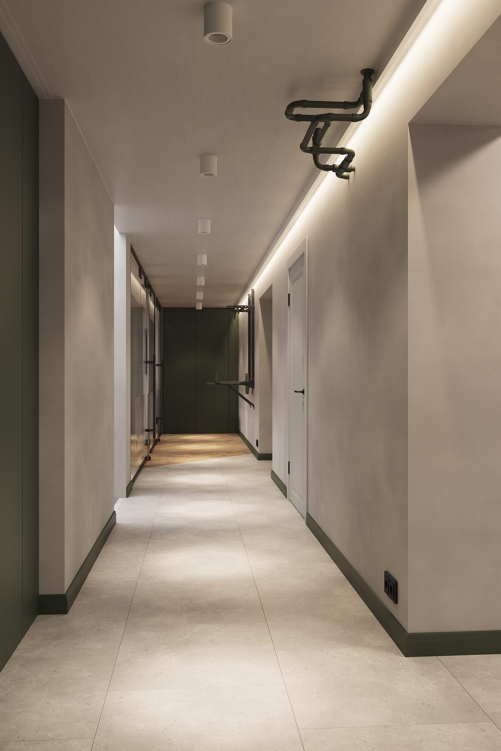 зеленые плинтуса в интерьере 