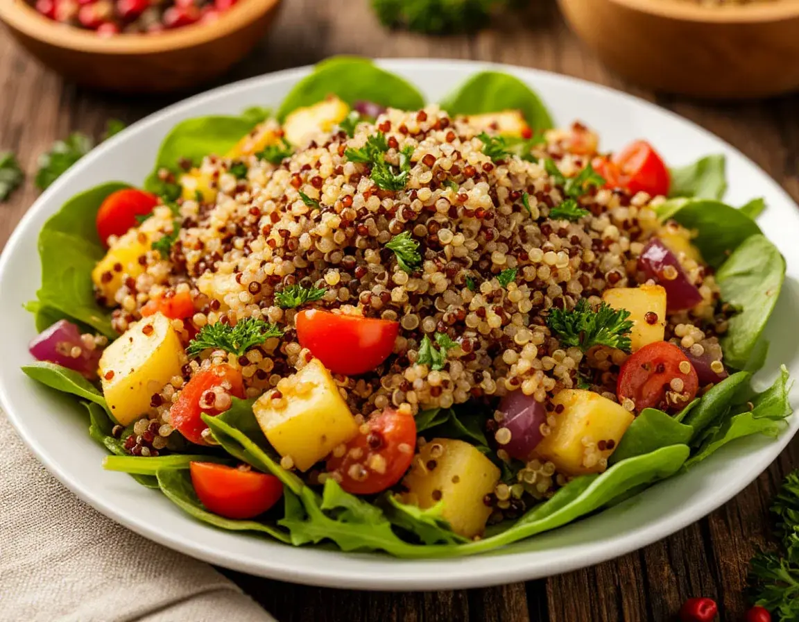 Салат с киноа и овощами