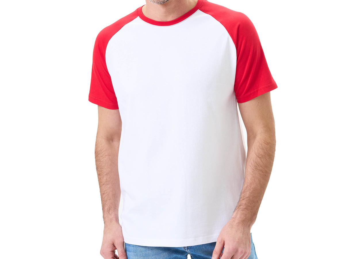 мужская футболка с цветными рукавами