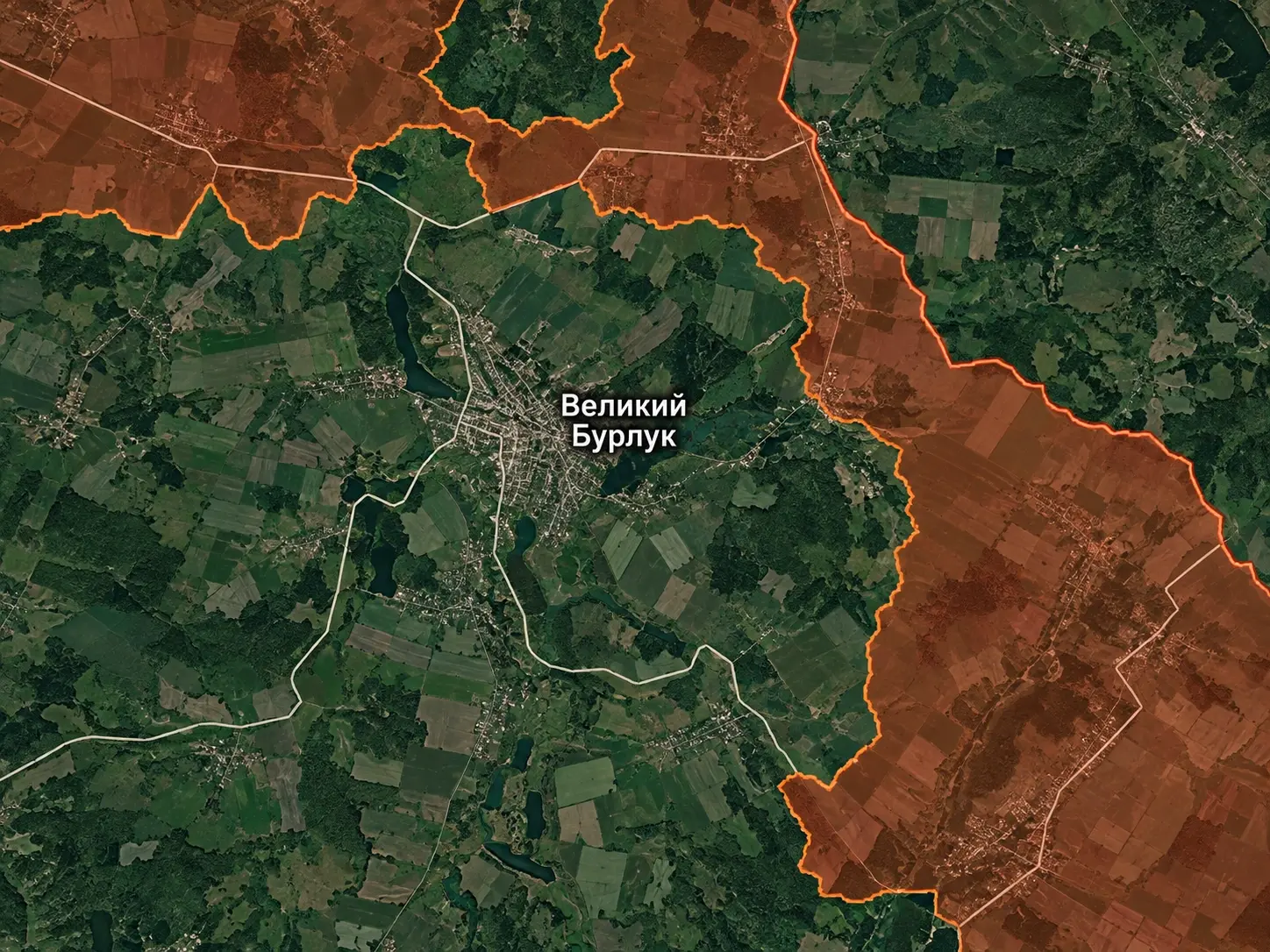 Карта района Великого Бурлука в Харьковской области