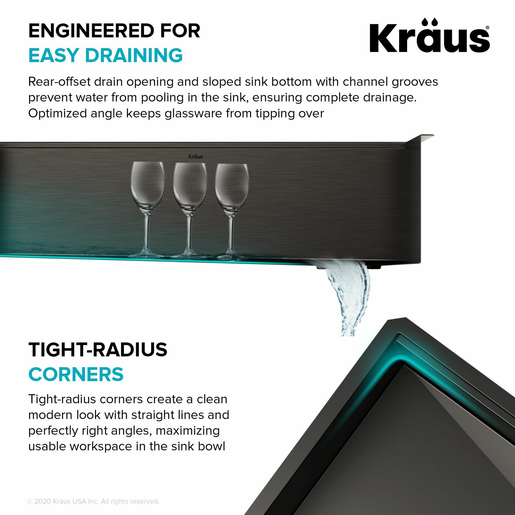 Кухонна мийка Kraus KWF410-33/PGM - изображение 7