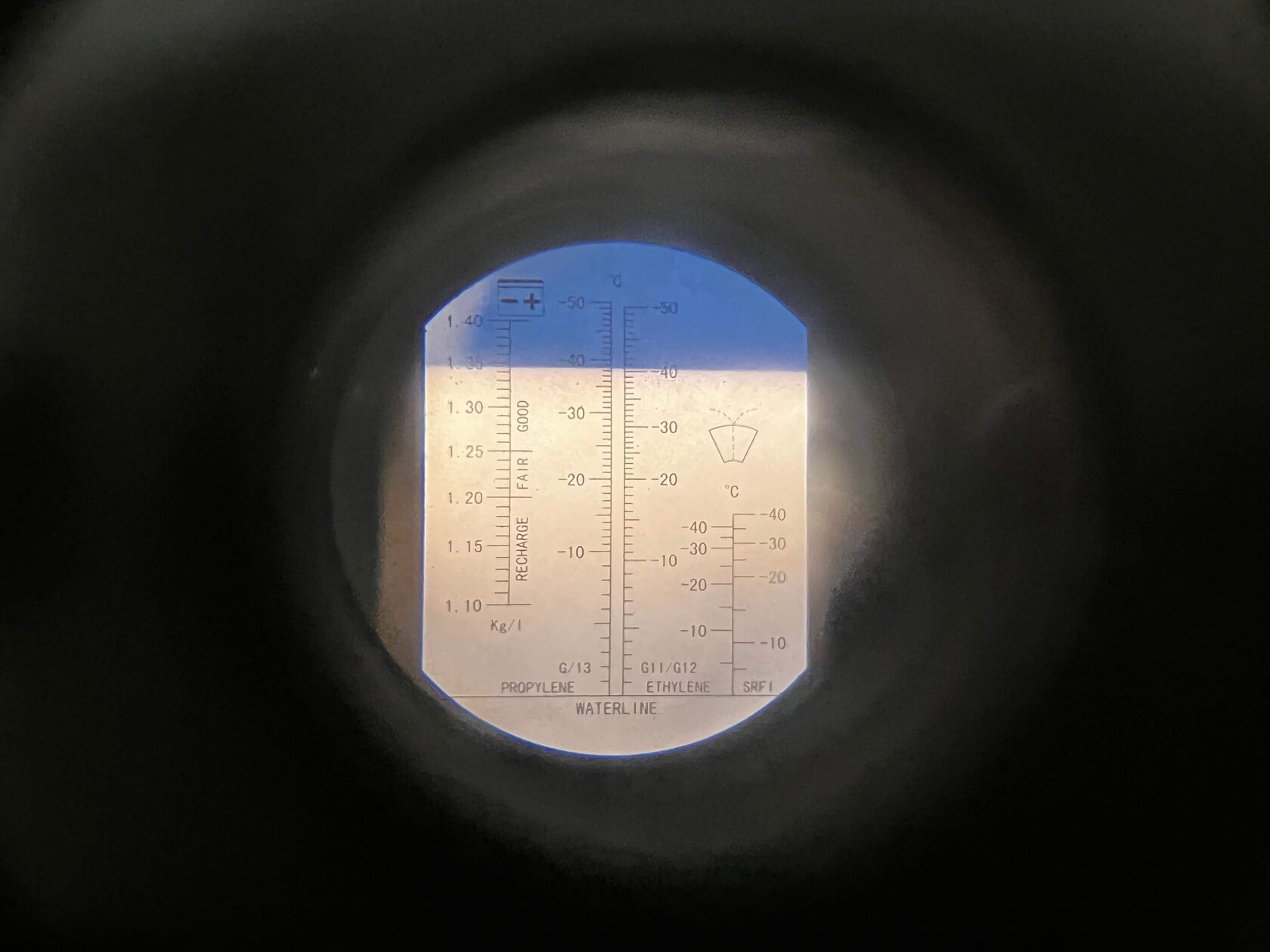 Контроль плотности антифриза VW