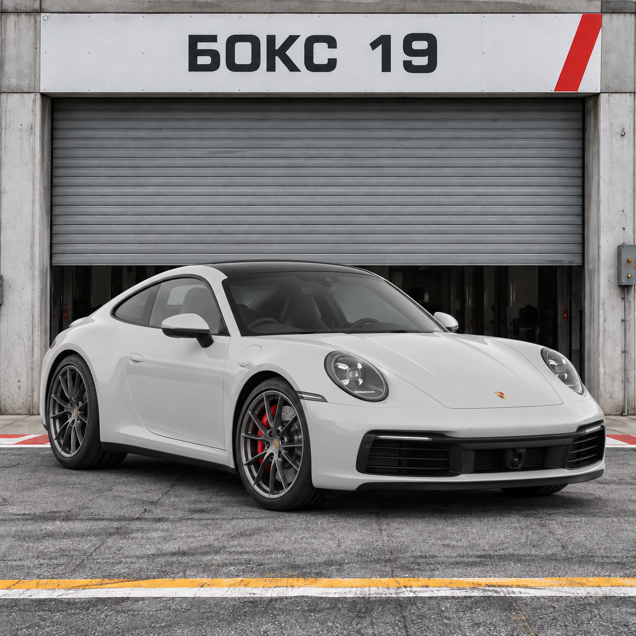 Porsche 911 992 4S у пит-бокса