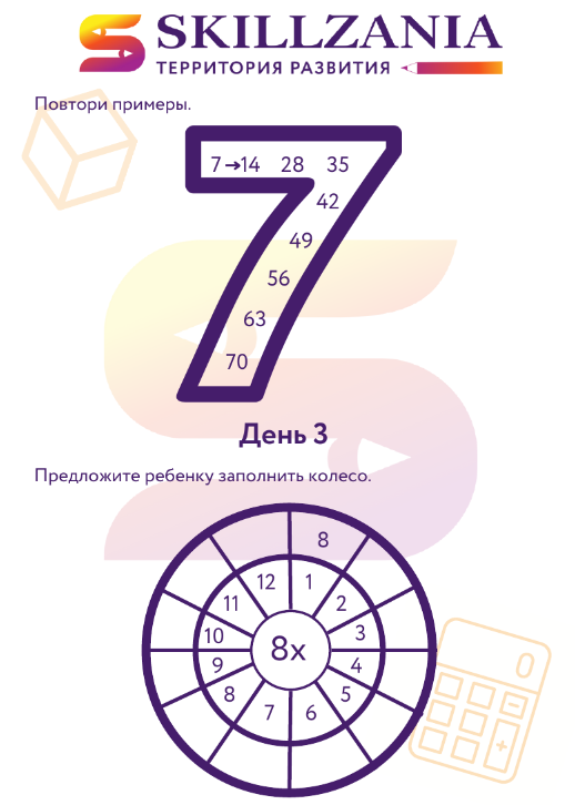 Таблица умножения за 3 дня - комплекс полезных упражнений
