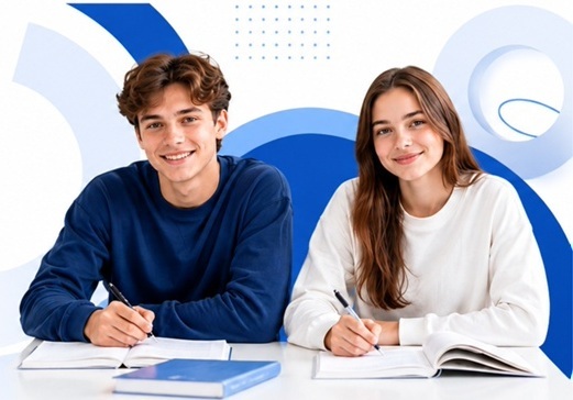 Подростки занимаются с преподавателем