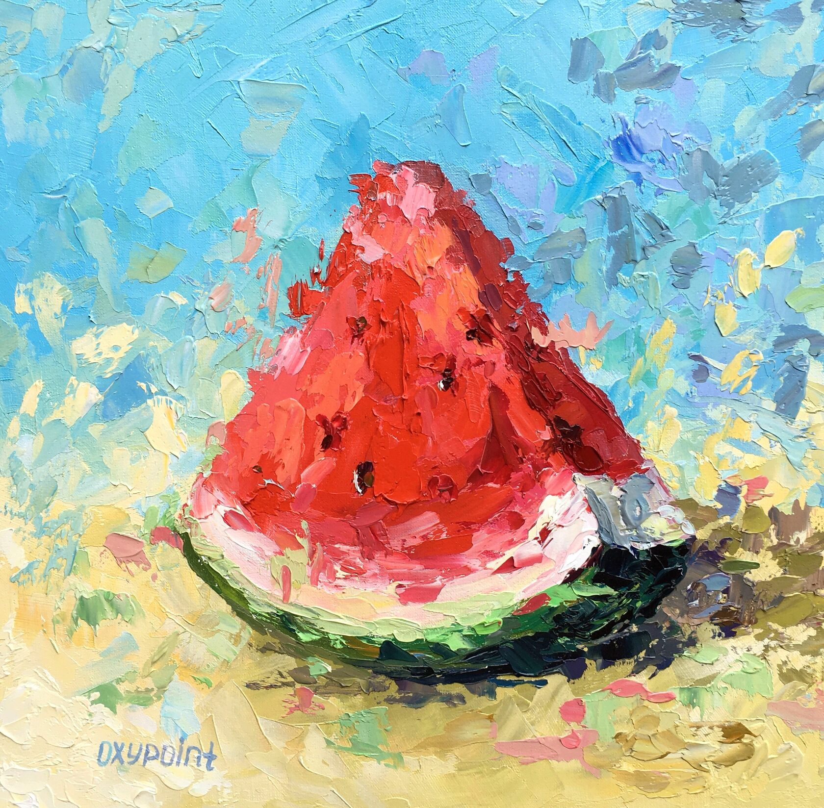 watermelon oil painting