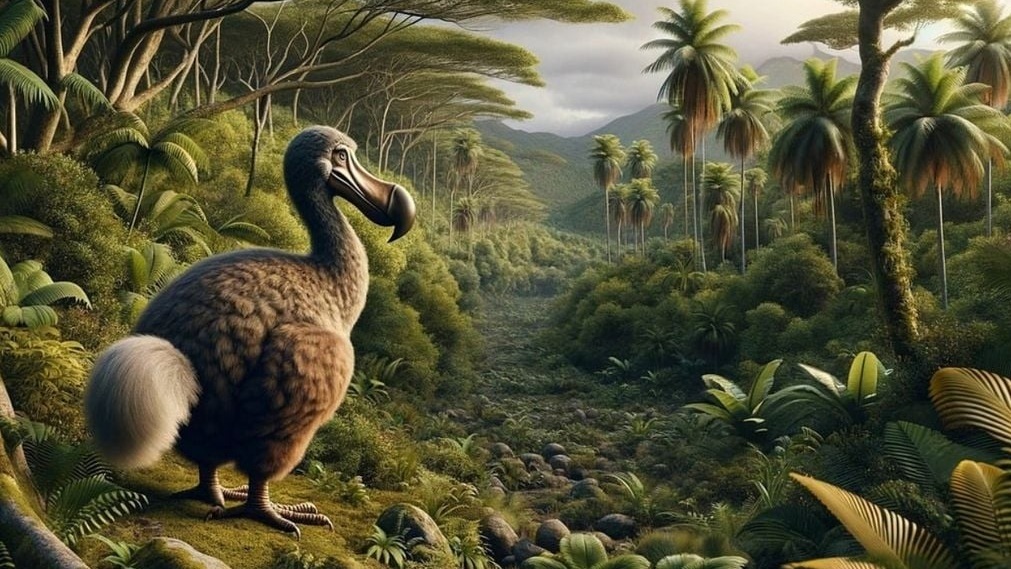 Птица додо на острове Маврикий. Художественное представление