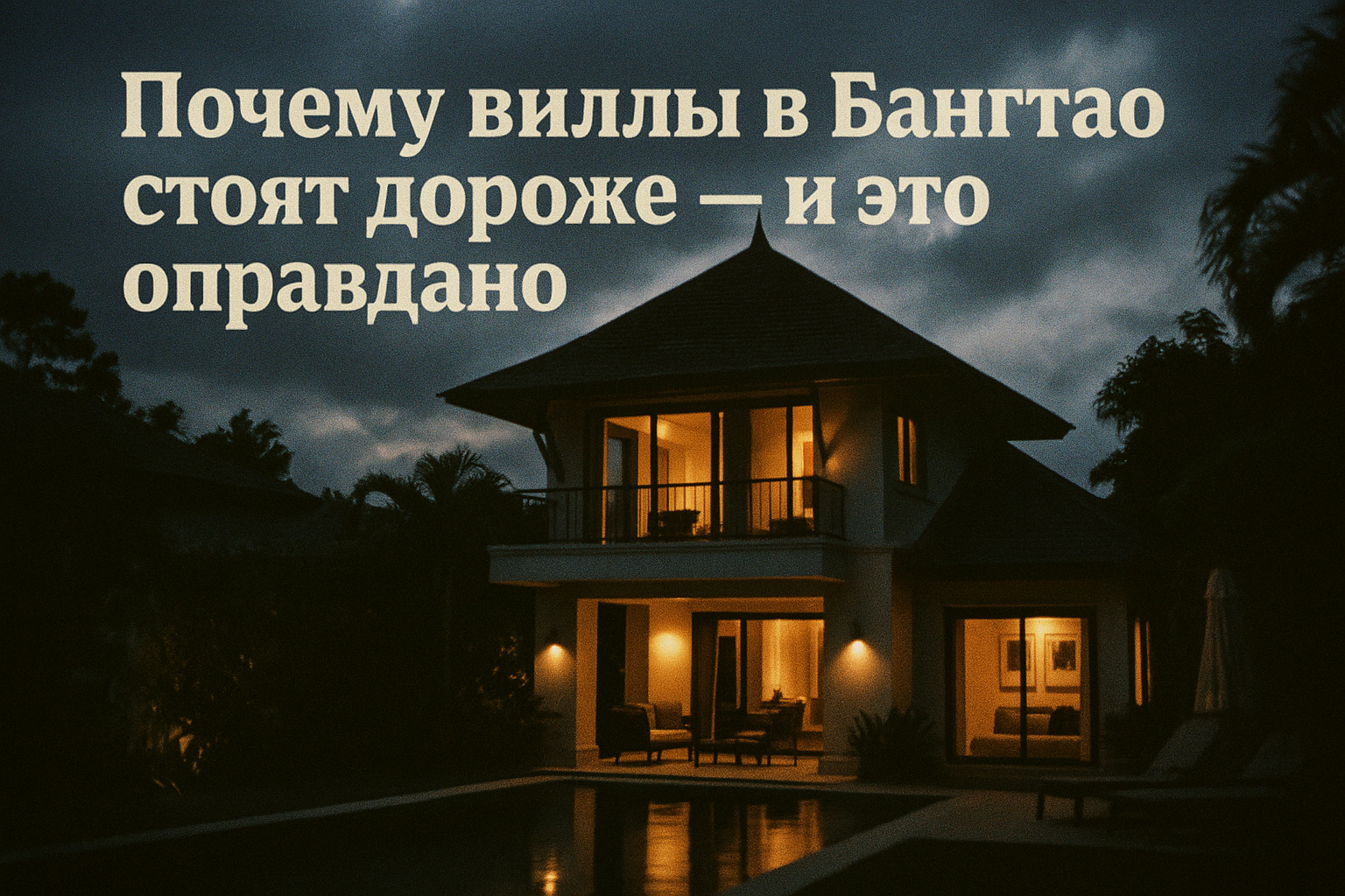 Бангтао — это не просто район, а стиль жизни  Когда речь заходит об аренде виллы на Пхукете, Бангтао всегда упоминают первым. Да, здесь дороже, но эти деньги не уходят в воздух — они превращаются в комфорт, безопасность и качество жизни. Разница ощущается