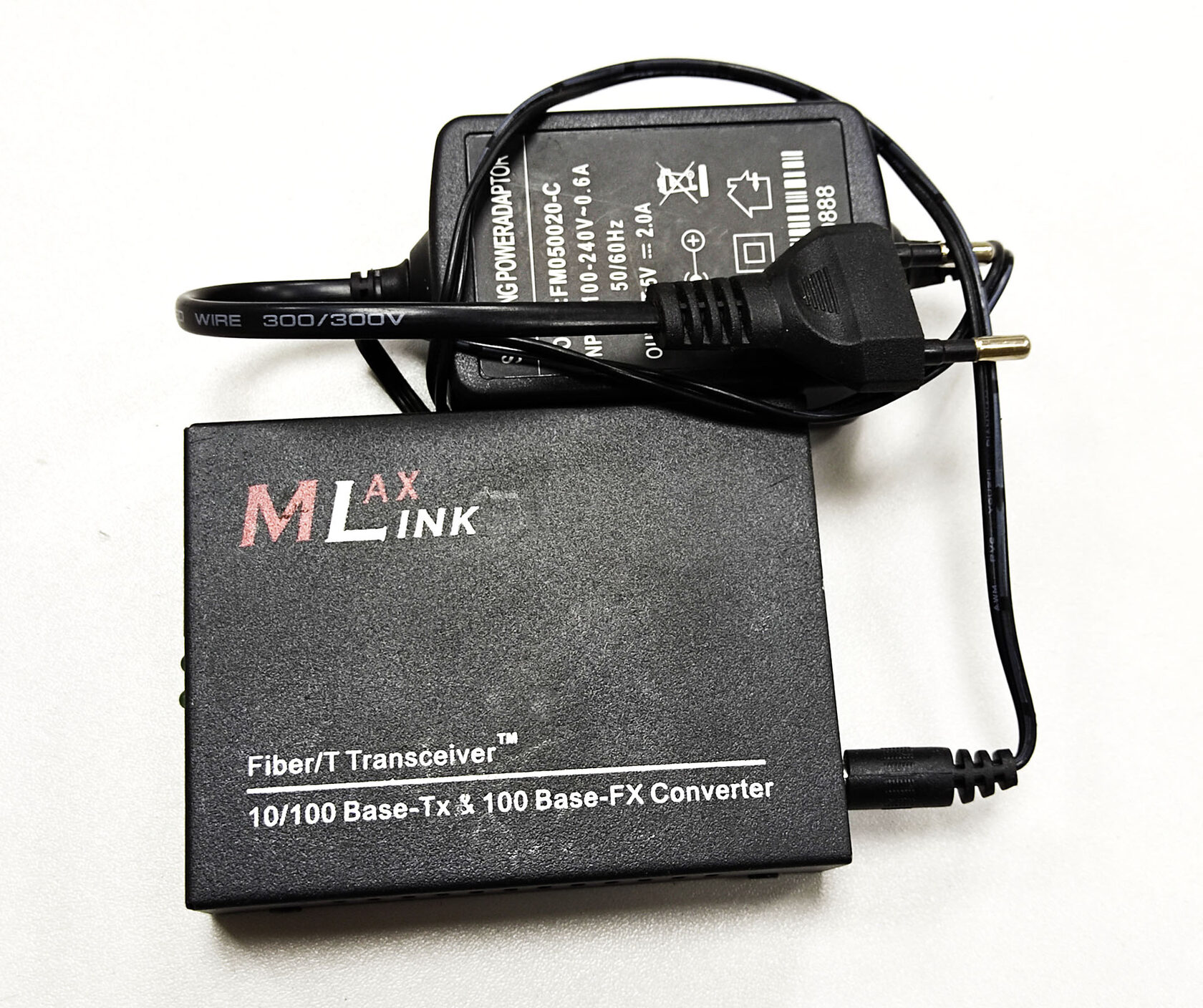Медиаконвертер MlaxLink одноволоконный UTP/оптоволокно, 100Мбит/с, 20км, 1310/1550нм, RJ45/SC