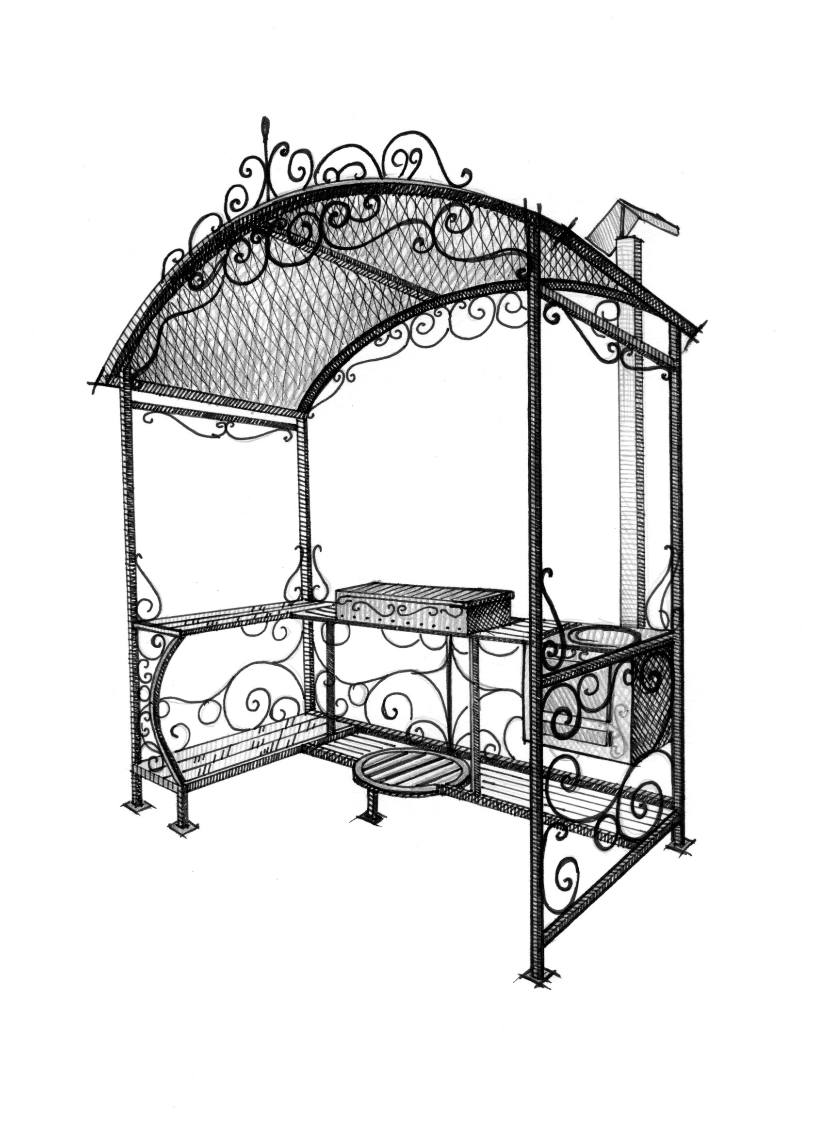 Кованые мангалы и мангальные зоны во Владивостоке | Ковка-ДВ