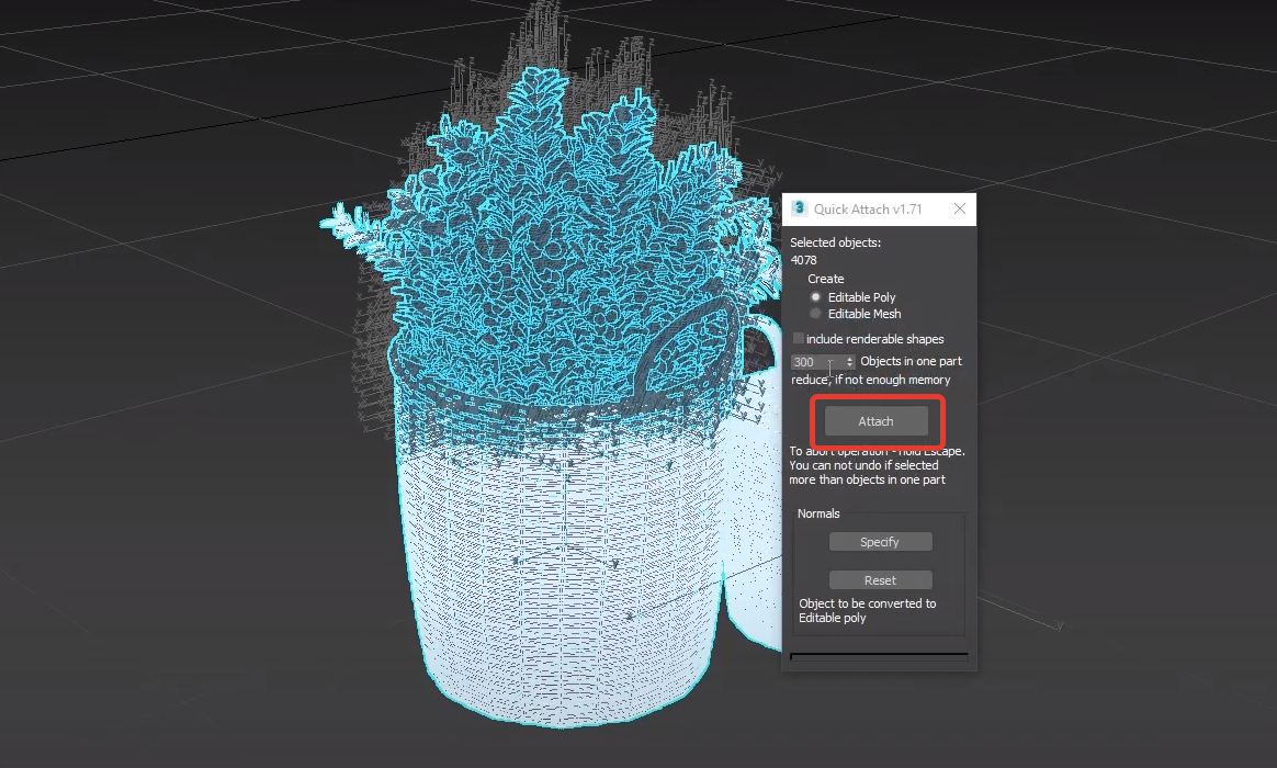 Восстановление и оптимизация сцены в 3Ds Max