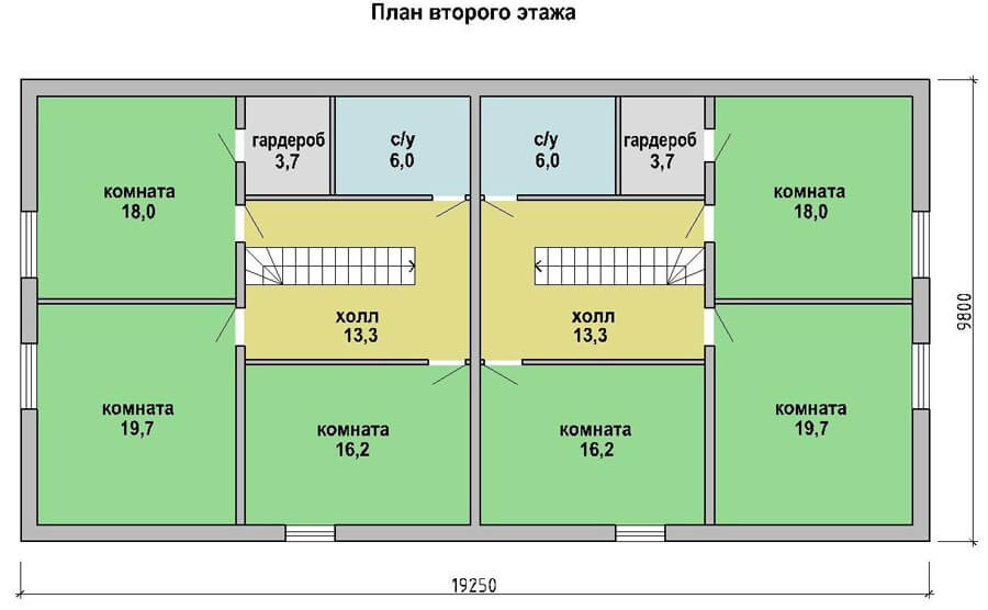 Проект дома 19 на 19