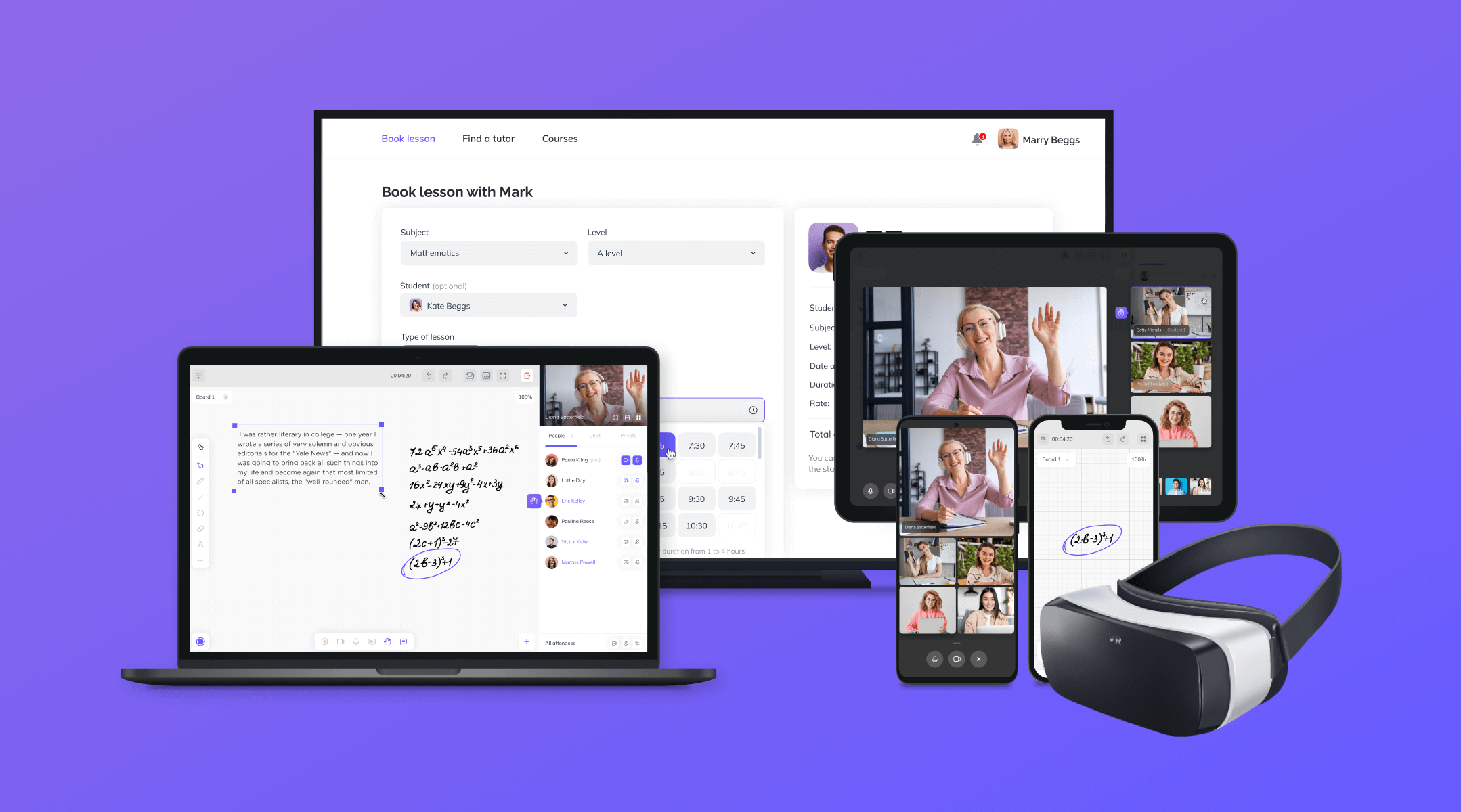 Онлайн-обучение на компьютере, телефоне, планшете, ТВ, VR